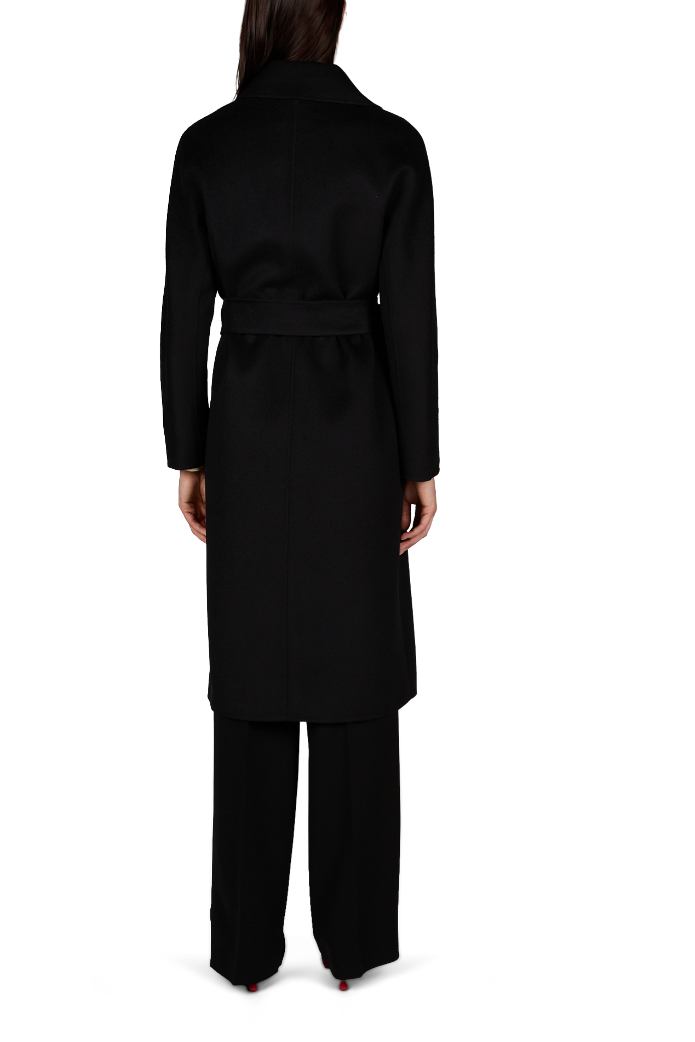 Manteau en laine vierge, soie et cachemire MAX MARA STUDIO Noir