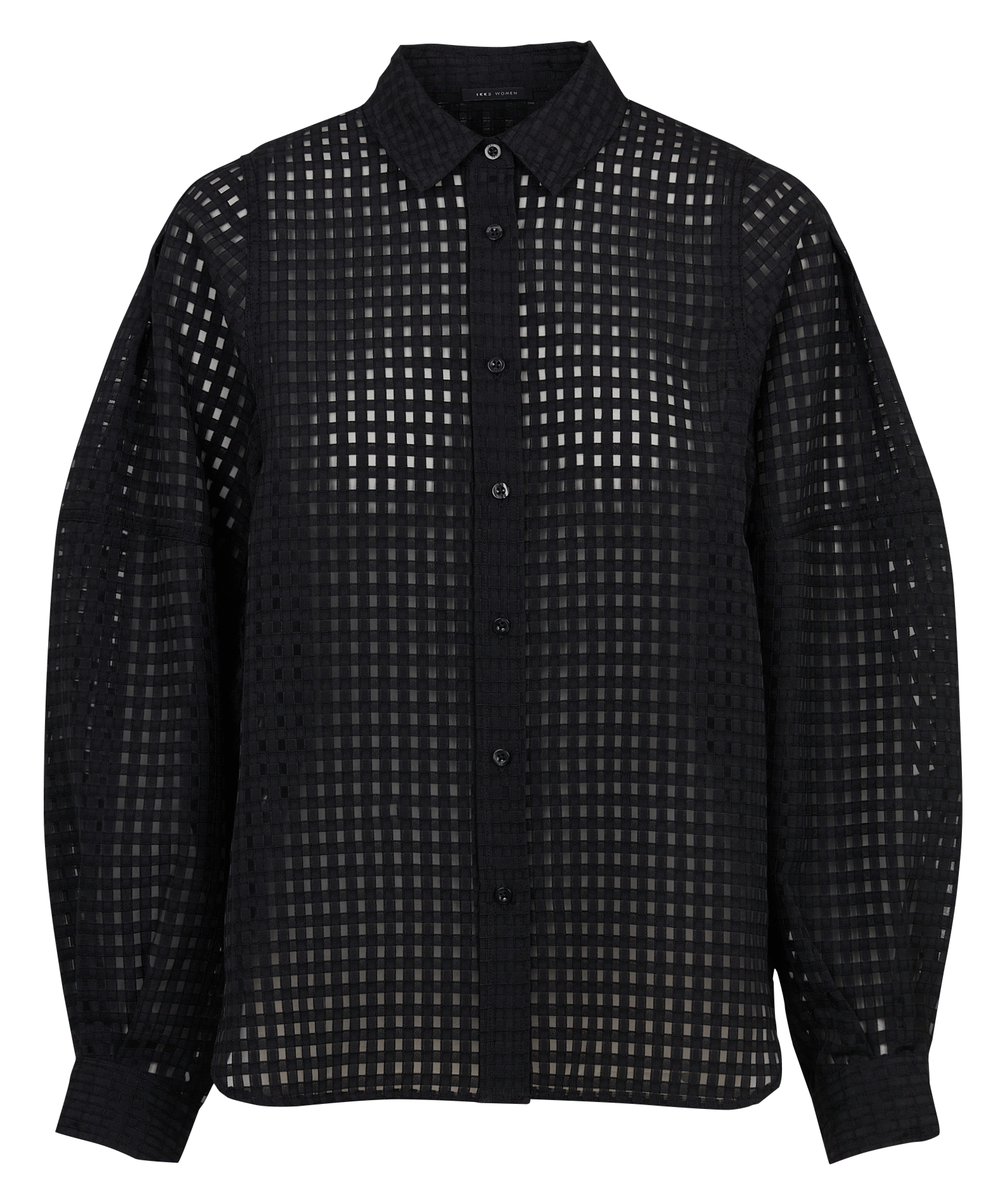 Chemise oversize col classique à carreaux IKKS Noir