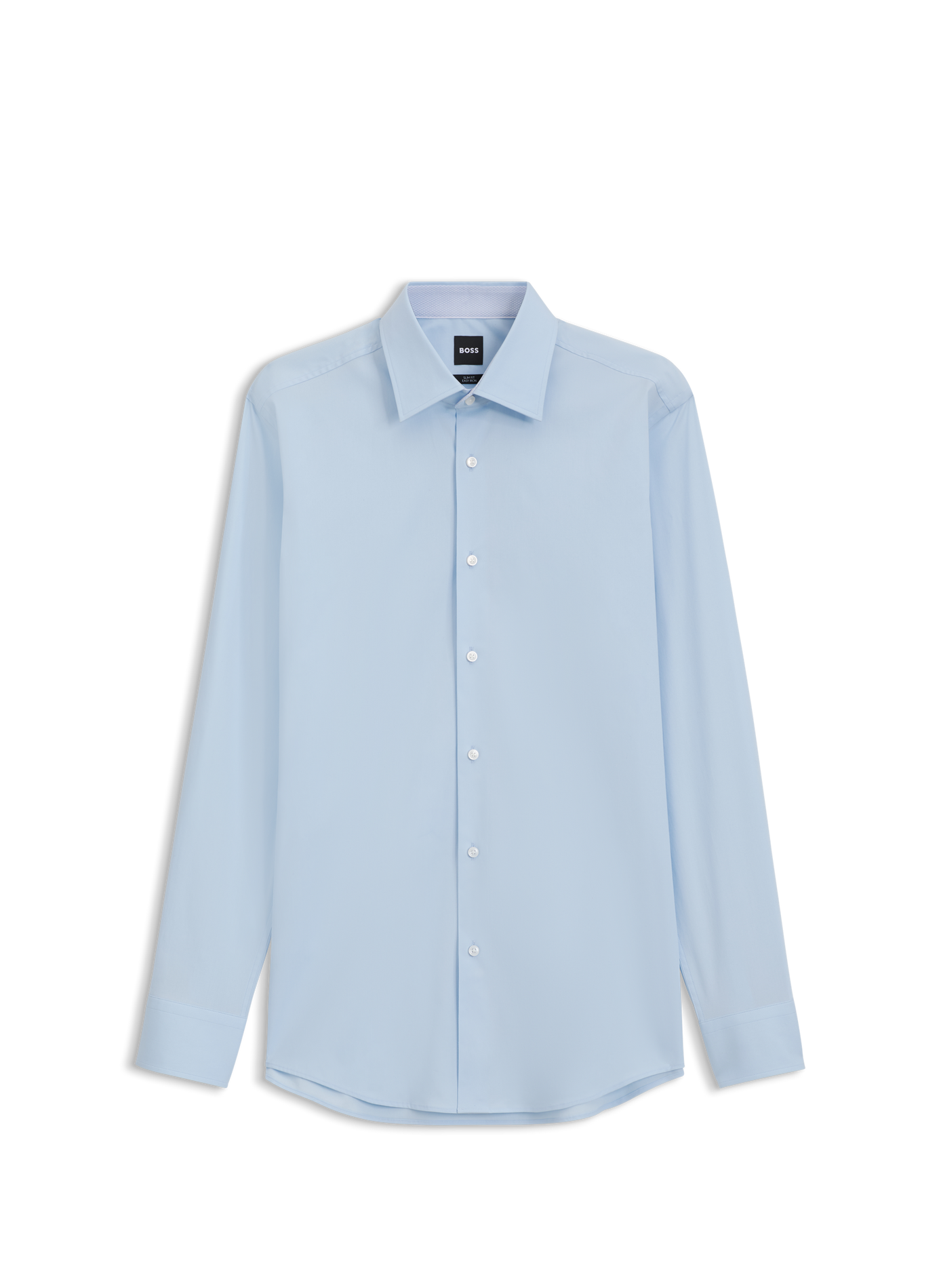 Chemise slim en coton mélangé BOSS Blauw