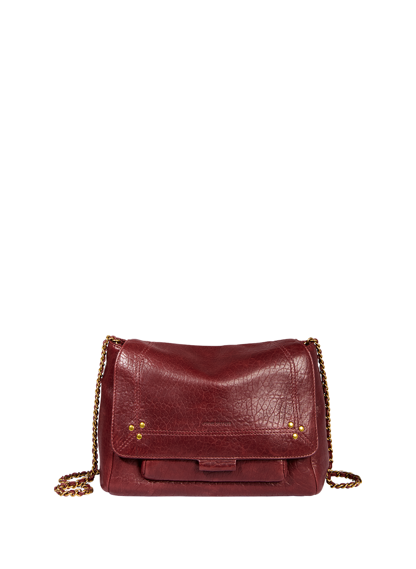 Bolso bandolera Lulu M de cuero de cordero JÉRÔME DREYFUSS Rojo