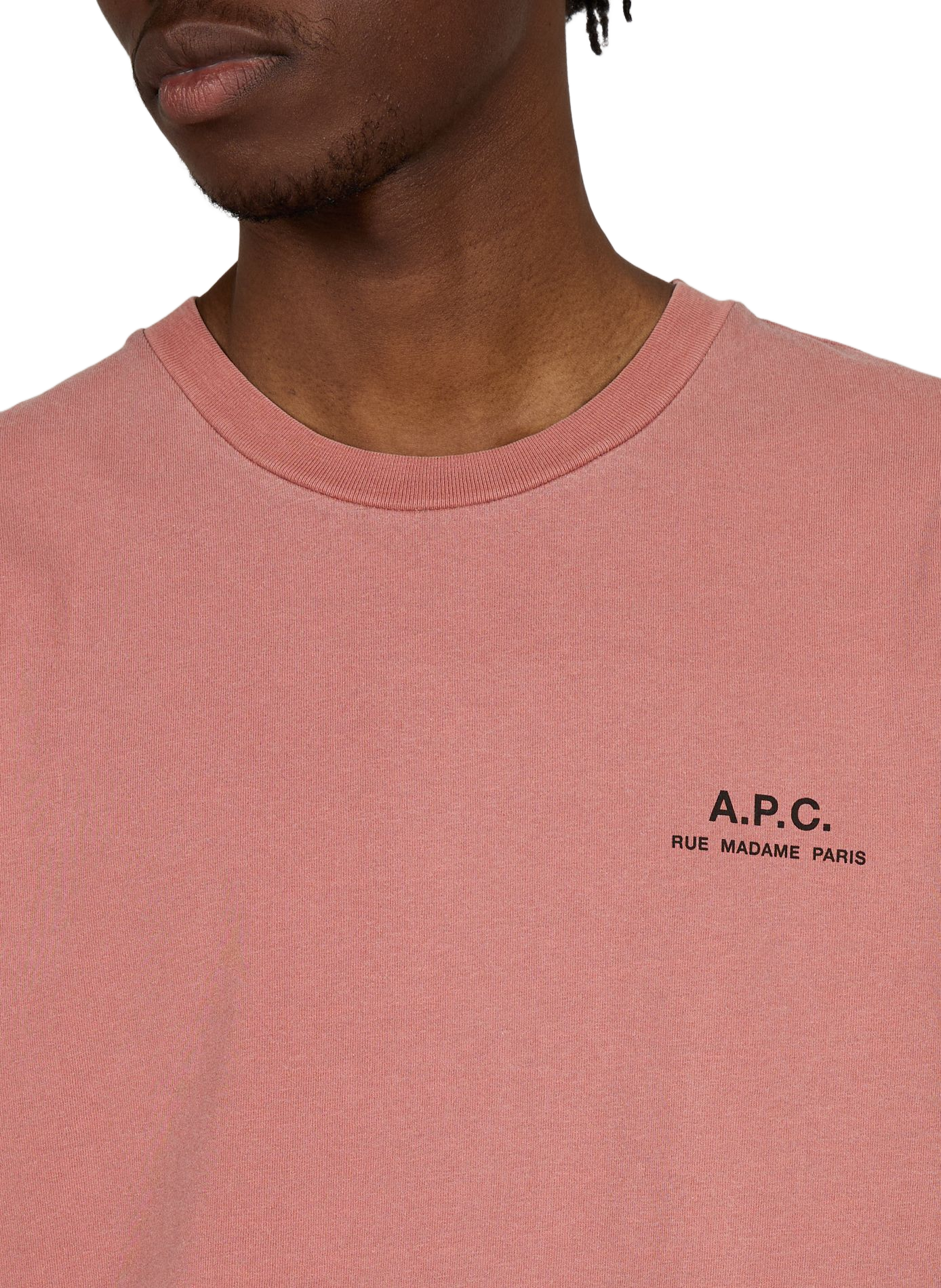 Straight fit short sleeve cotton t-shirt A.P.C. Pink