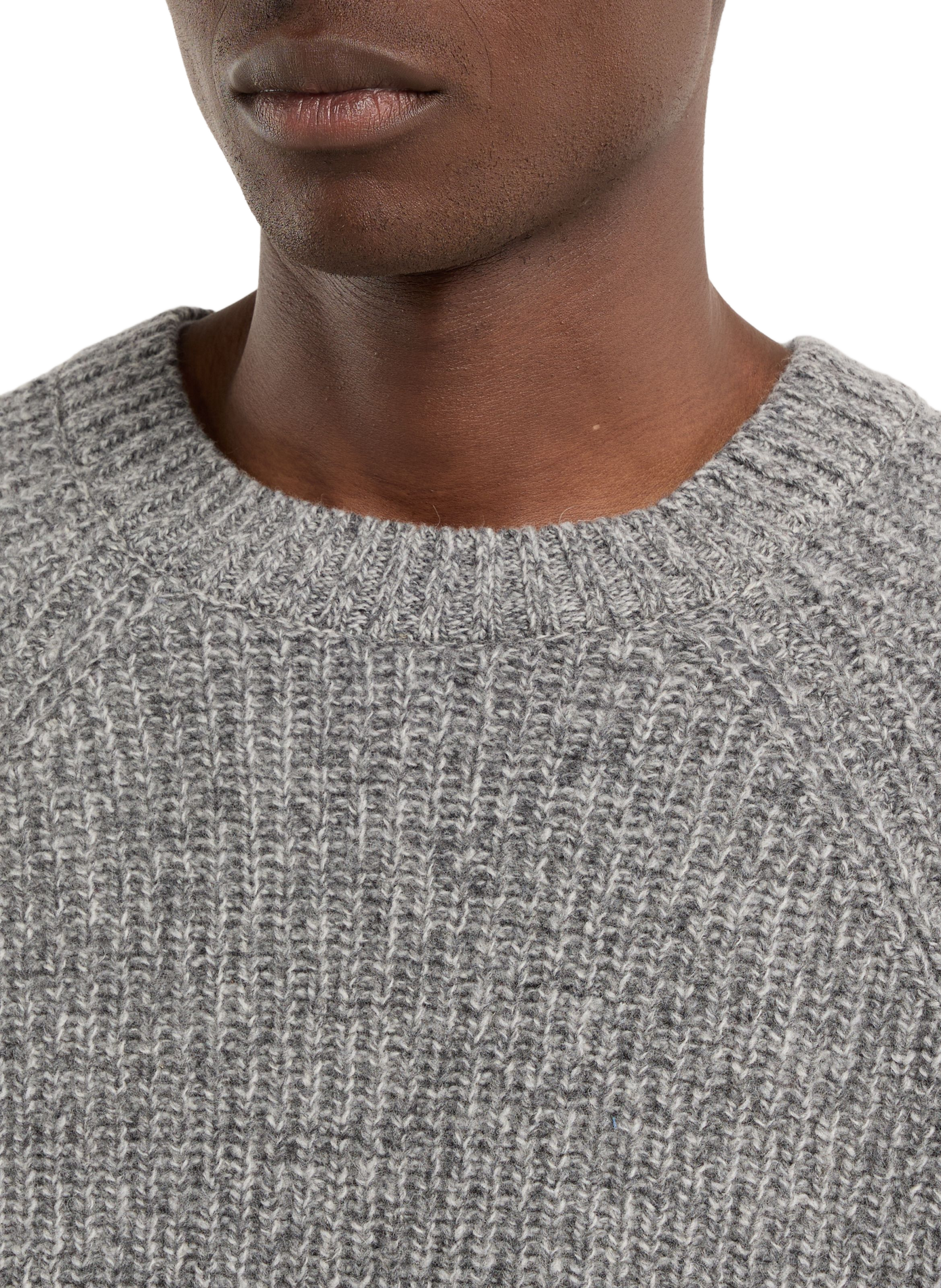 Rundhalsausschnitt-Pullover aus Wollmischung SAISON 1865 Grau