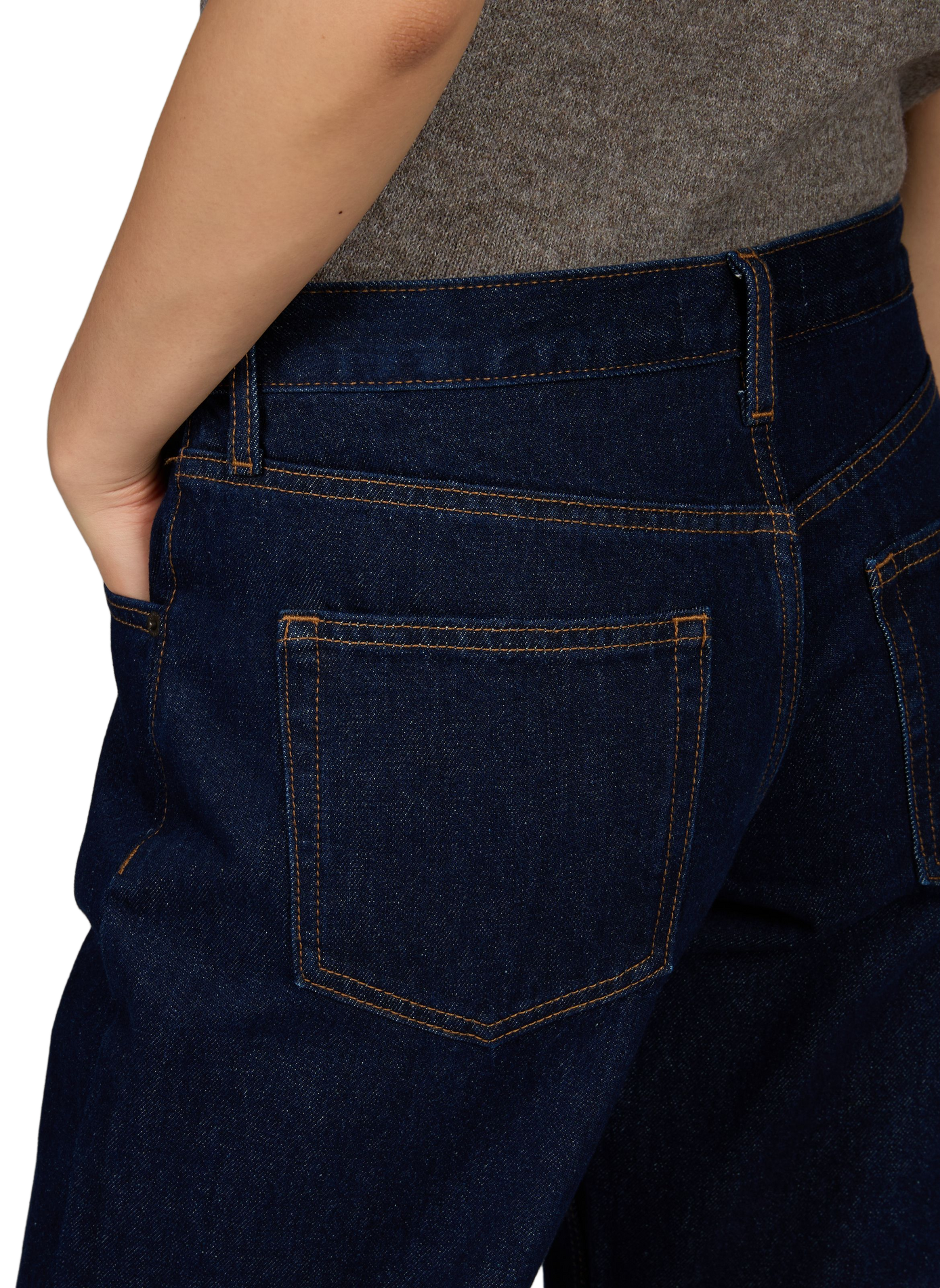 Straight-cut cotton jeans TOPSHOP Blue