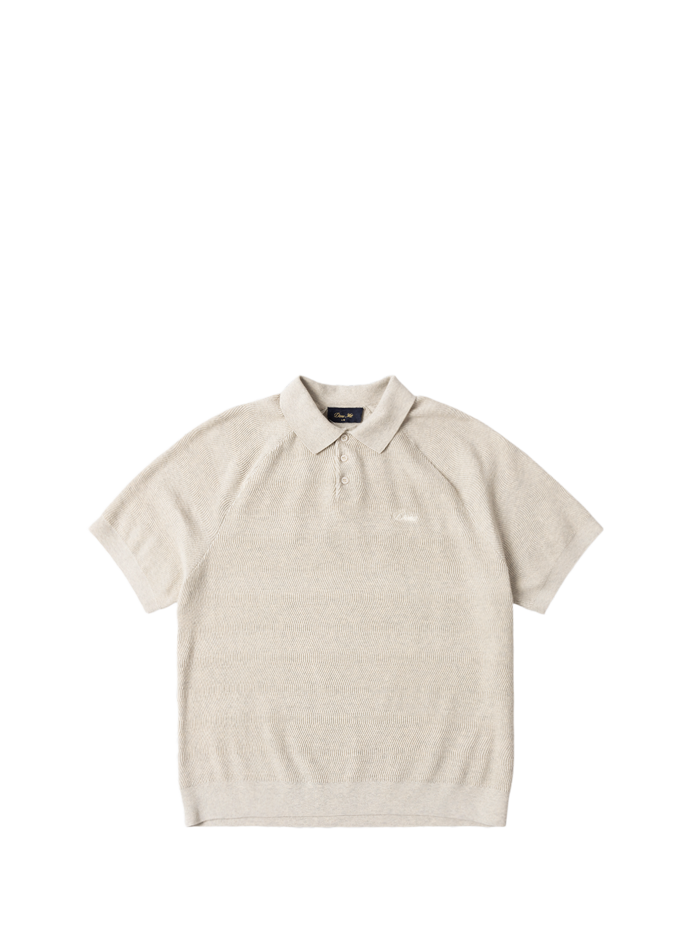 Ribbed straight fit cotton polo DIME Beige