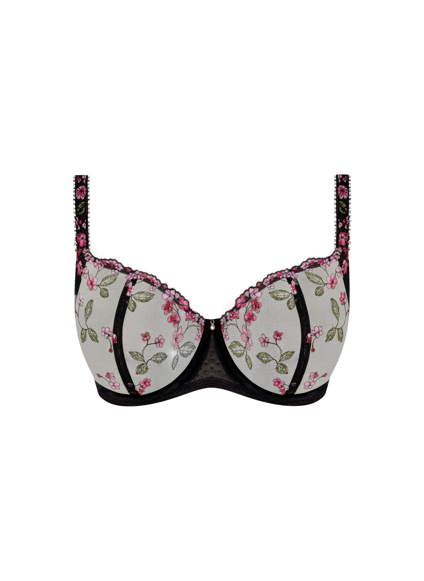 Spitzen-BH mit Blumenstickerei FREYA Schwarz