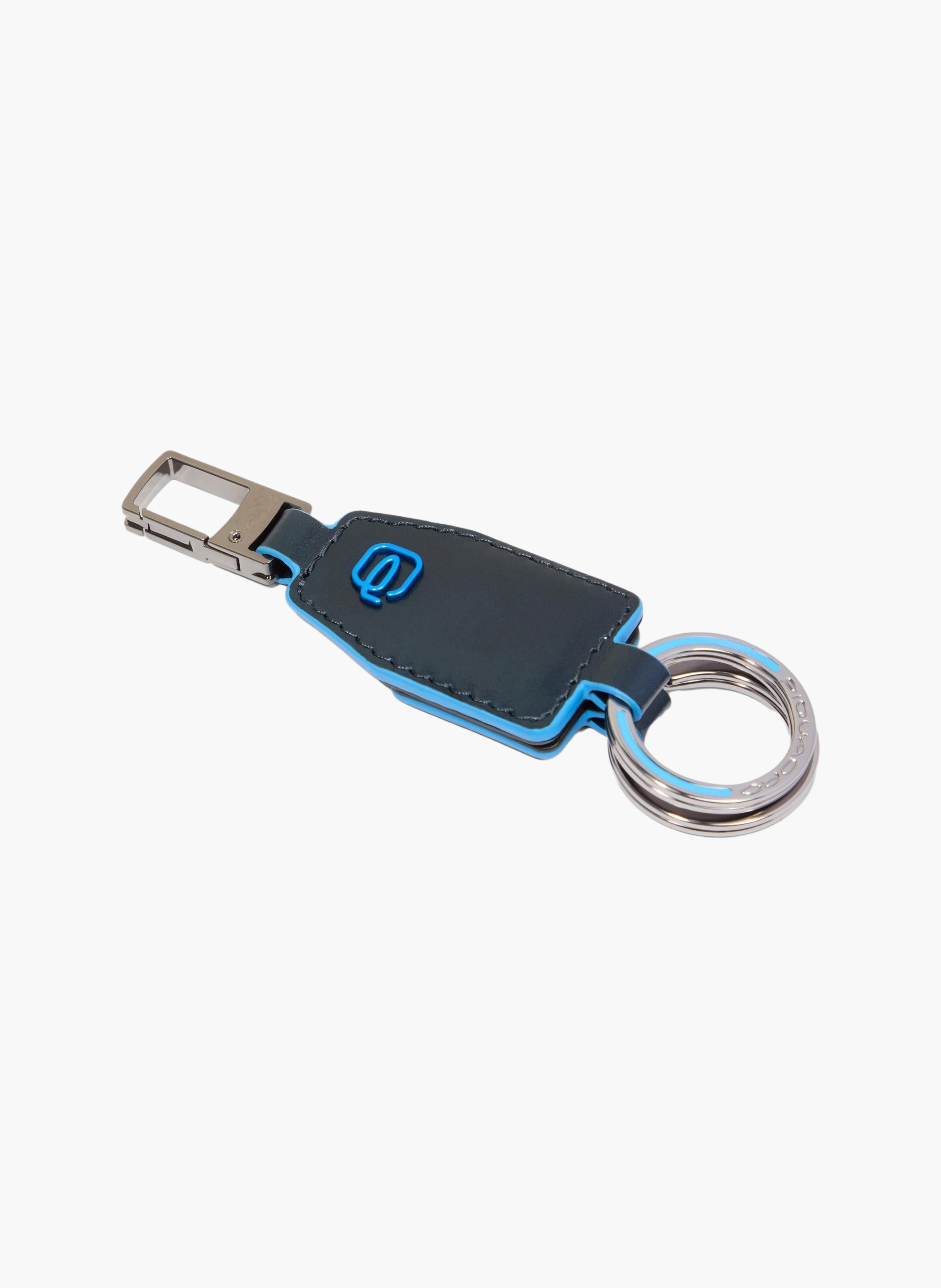 Porte-clés en cuir divisible PIQUADRO Bleu