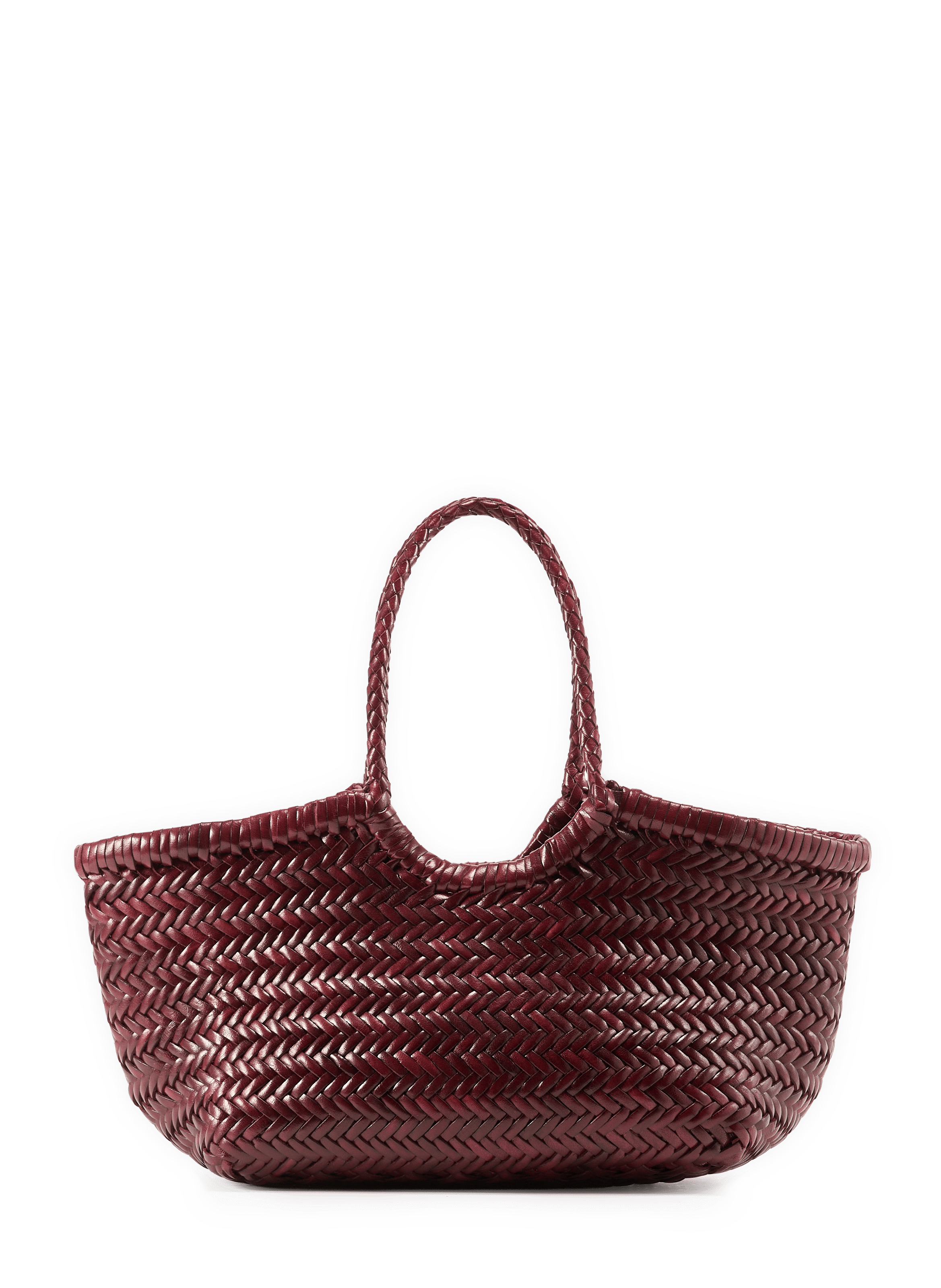 NANTUCKET leather basket bag NANTUCKET SMALL Bordo