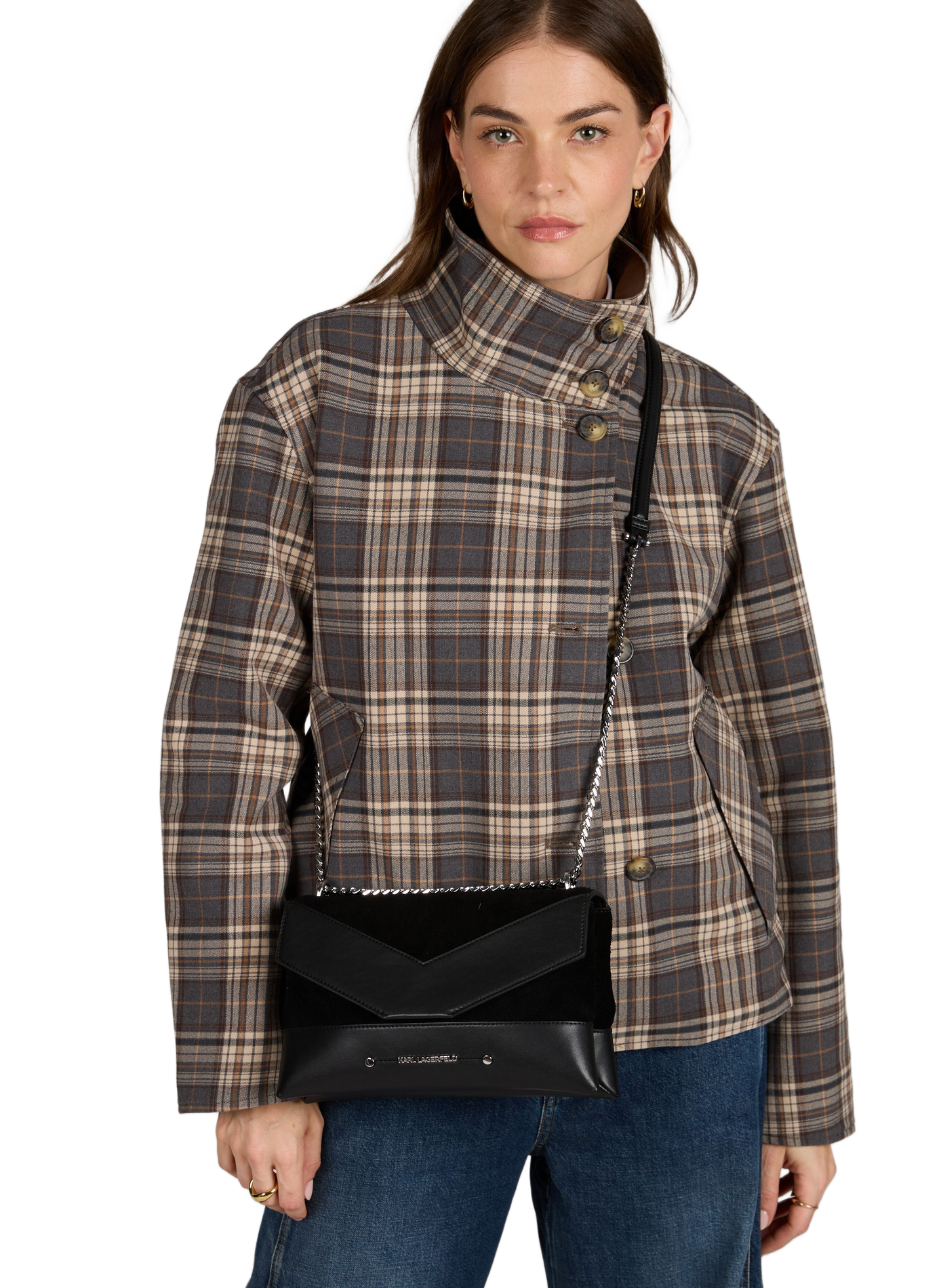 Shoulder bag K/KONCEPT plain KARL LAGERFELD Black