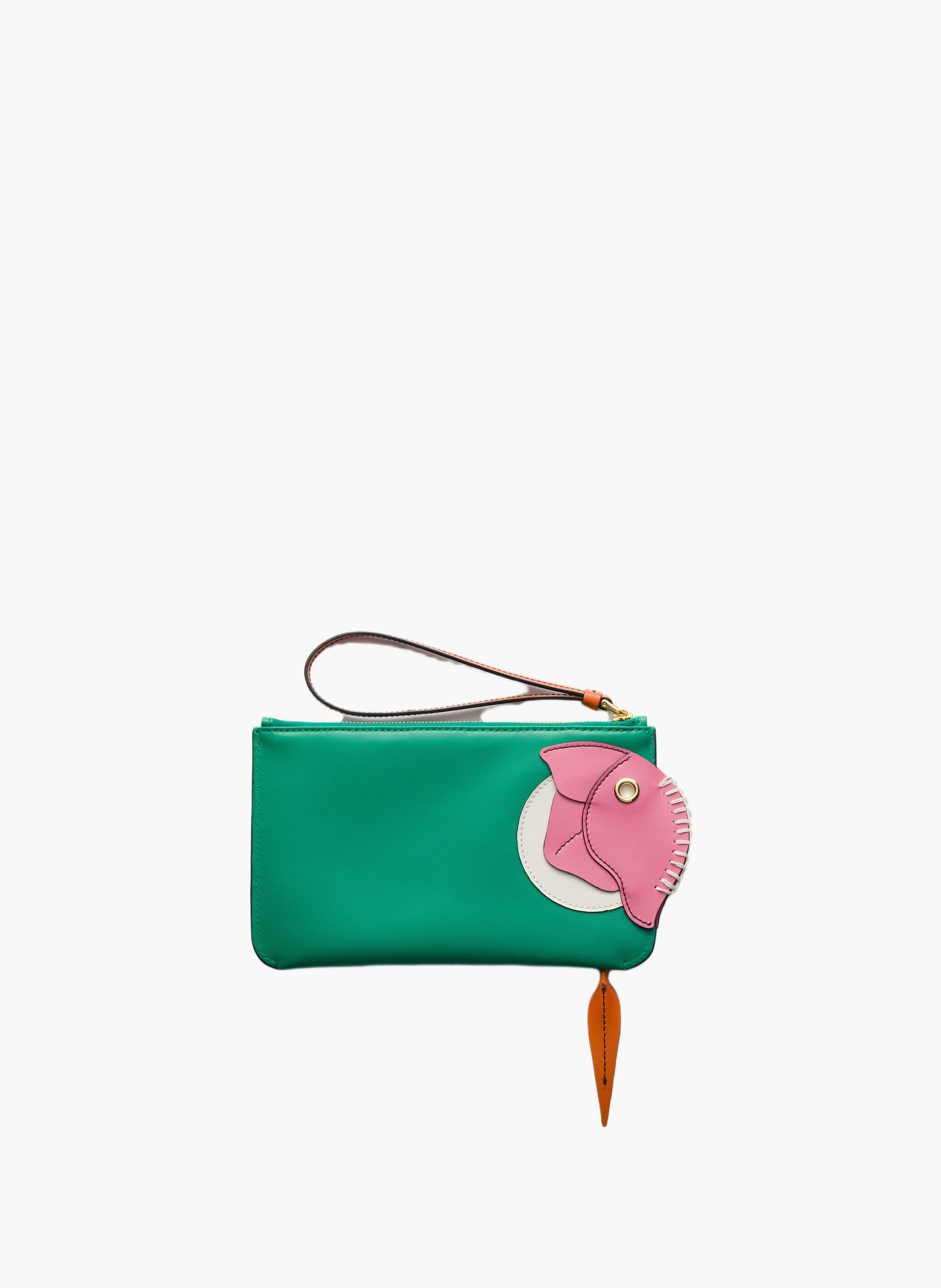 Pochette en cuir zippée PRADA Rose