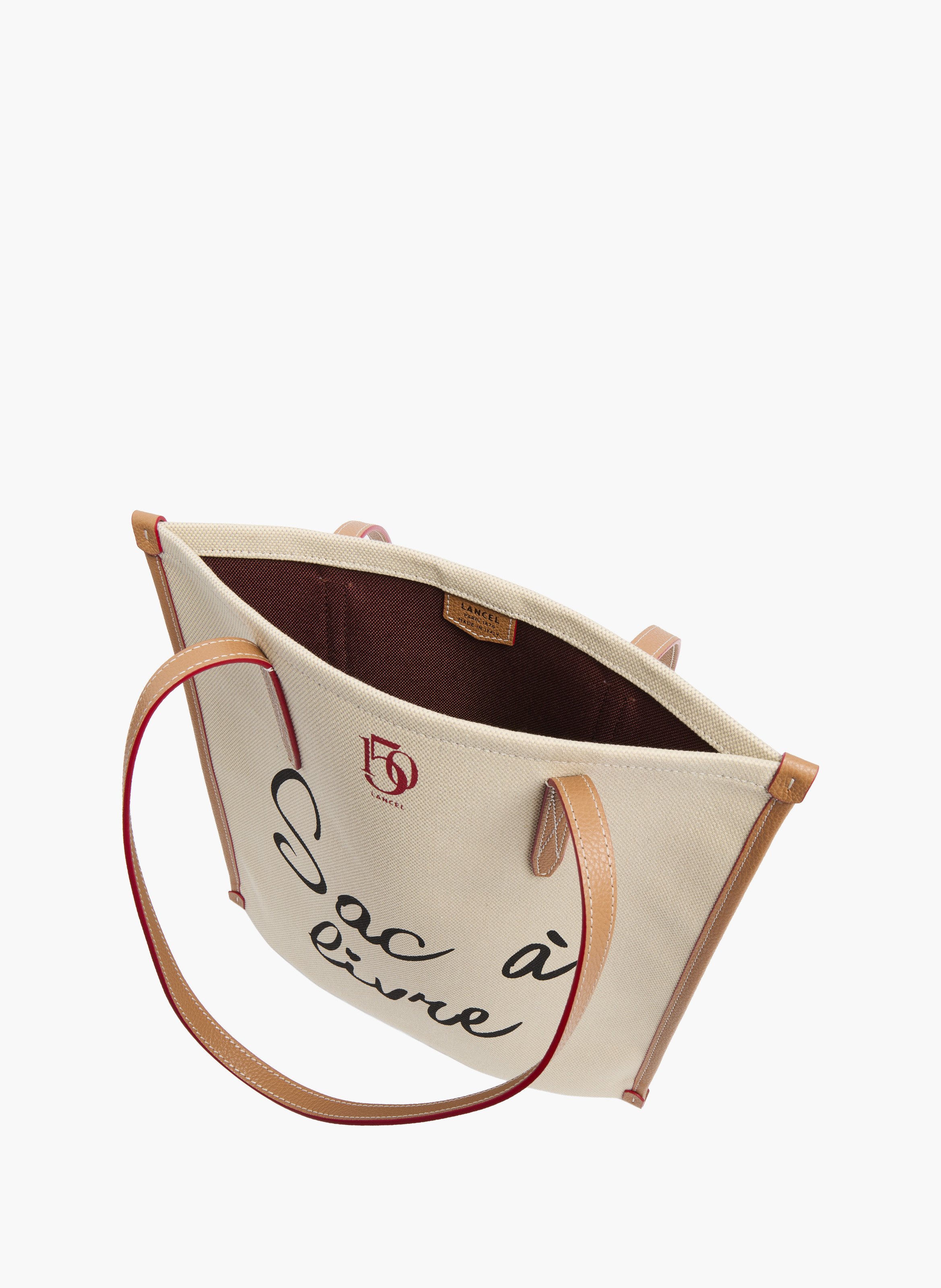 Sac cabas capsule lancel 150y en animation 150y : toile & cuir de vachette lisse LANCEL Multicolore