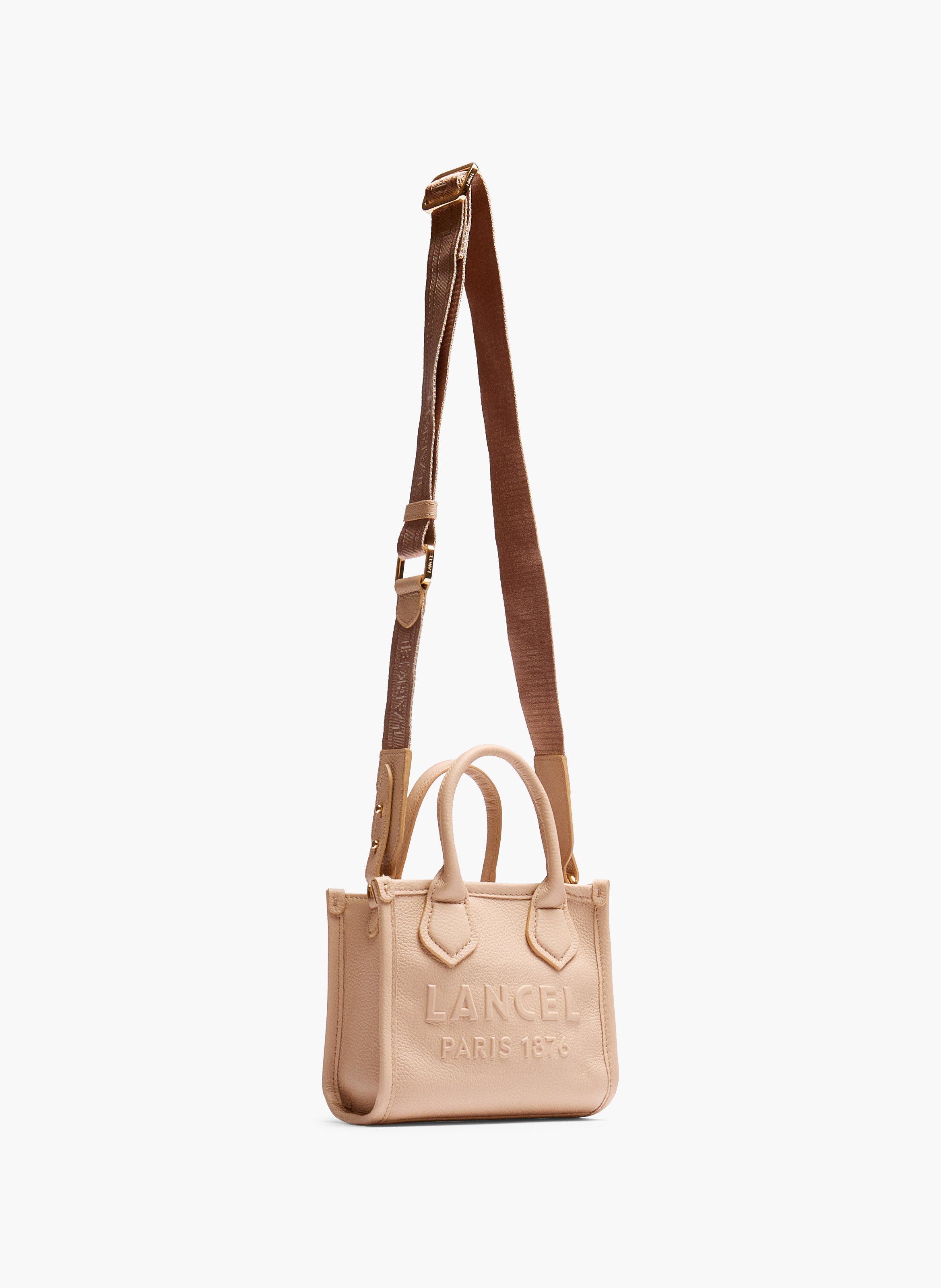 Mini sac cabas zippé double porté jour de lancel en cuir LANCEL Beige