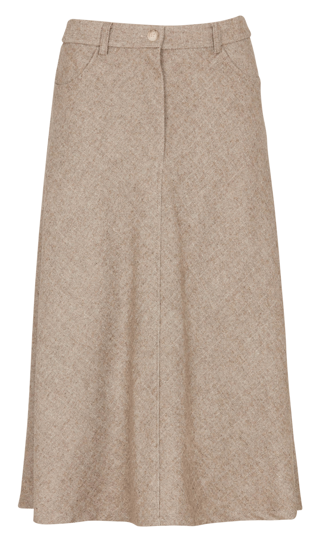 Midi-rok in A-lijn van tweed LA FEE MARABOUTEE Beige