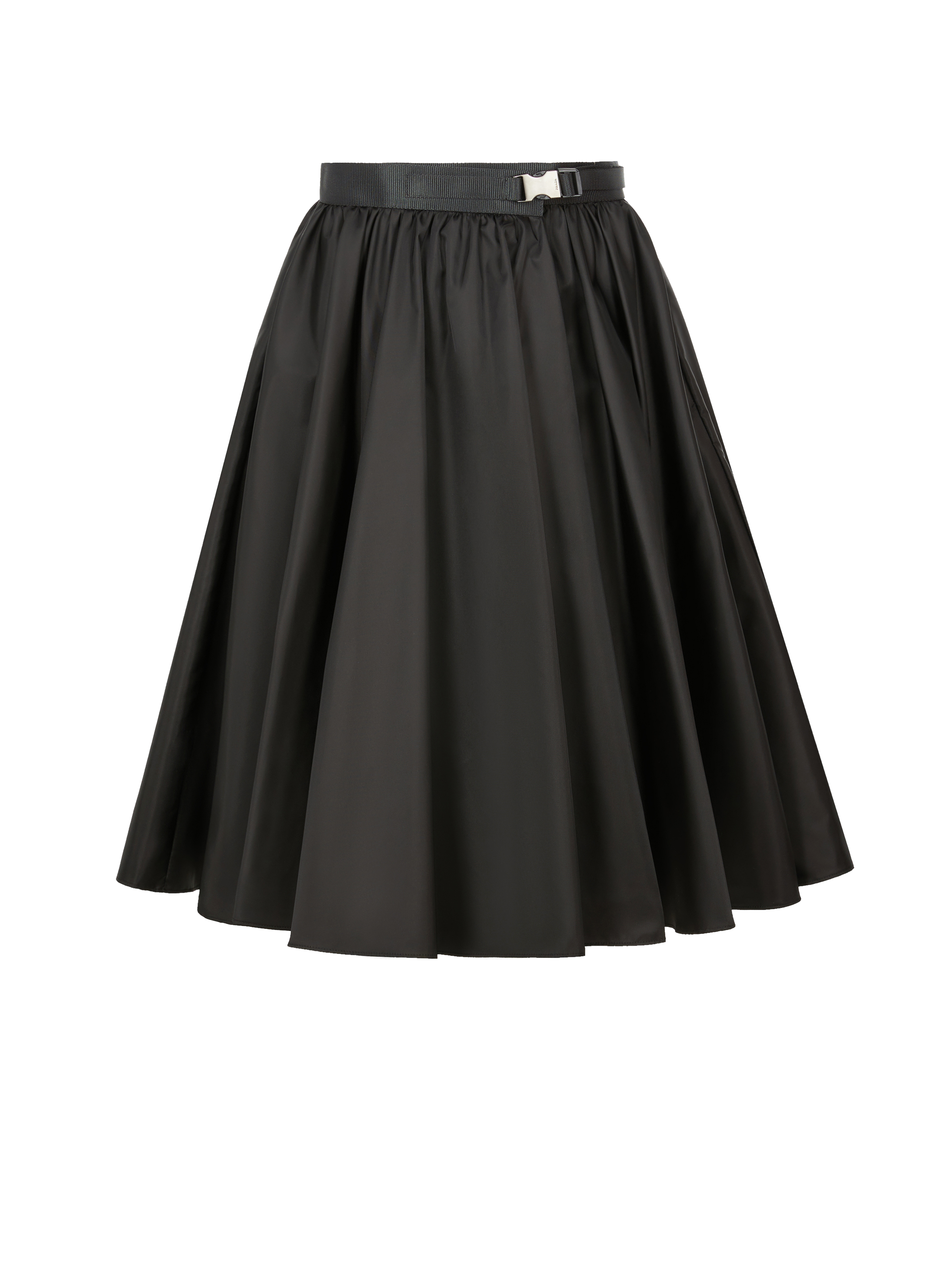 PRADA Flared skirt with buckle  Black