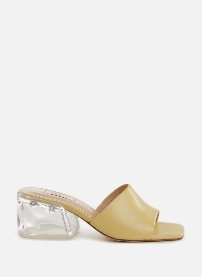 Puffy leather mules ELLEME