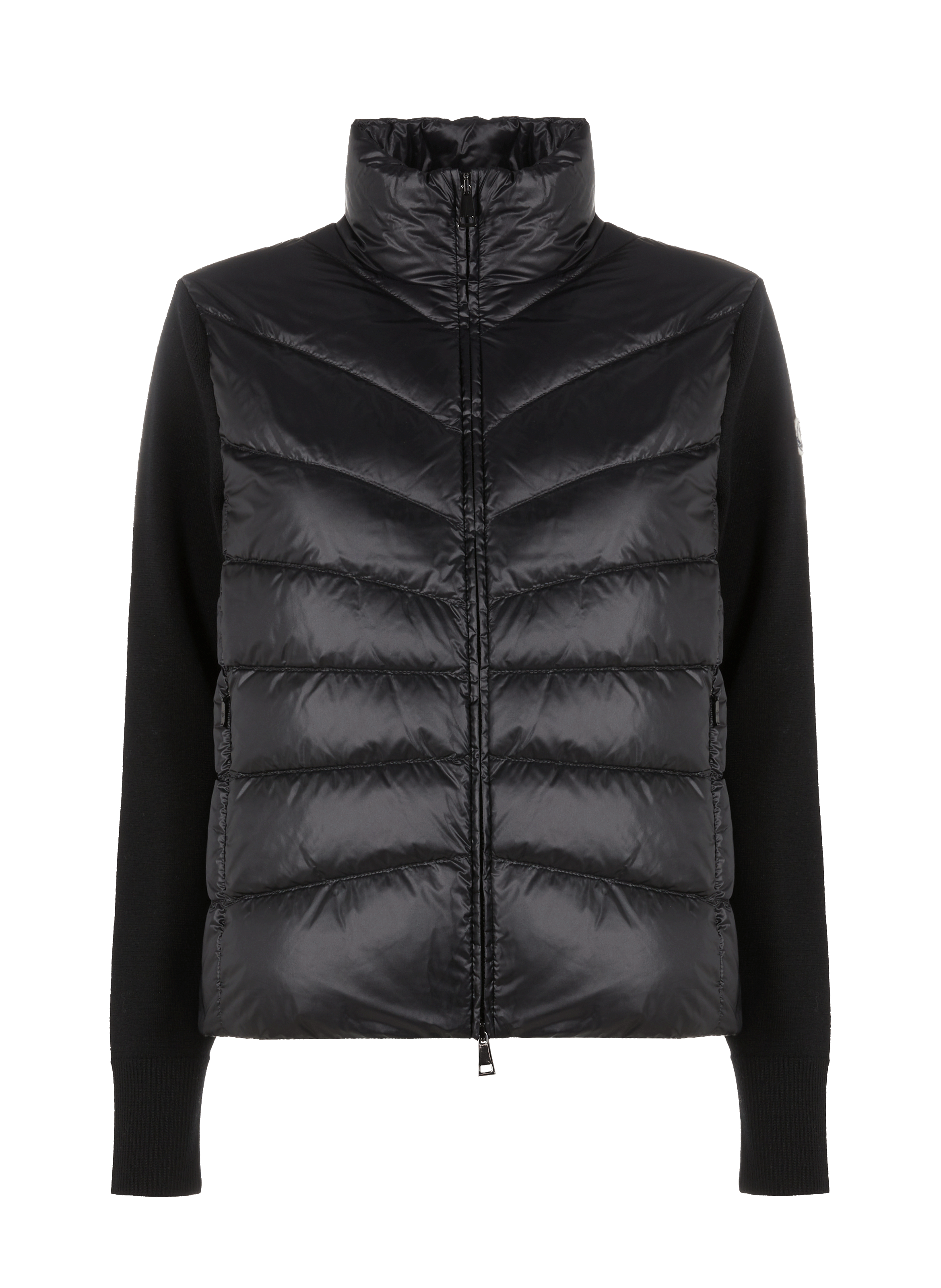MONCLER Doudoune avec empiècement en coton Noir