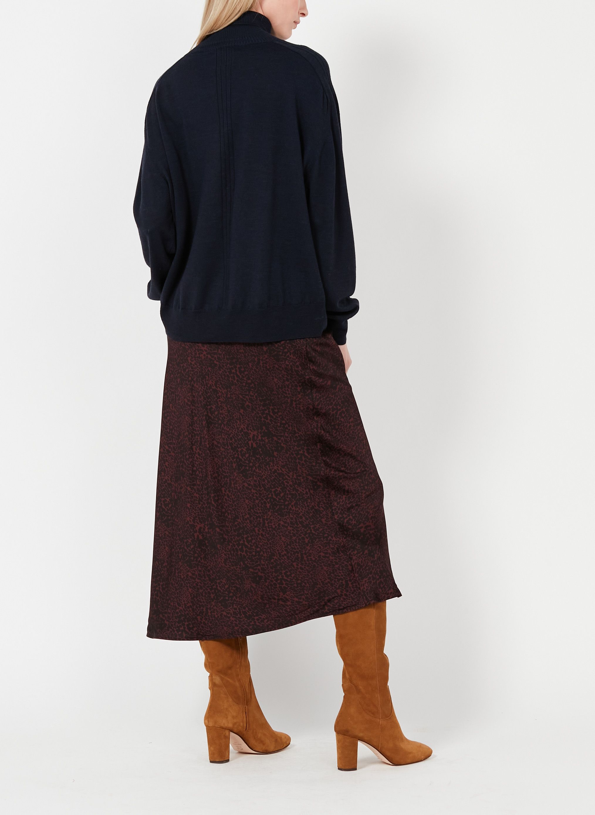 Col roulé en laine nord SOEUR Bleu