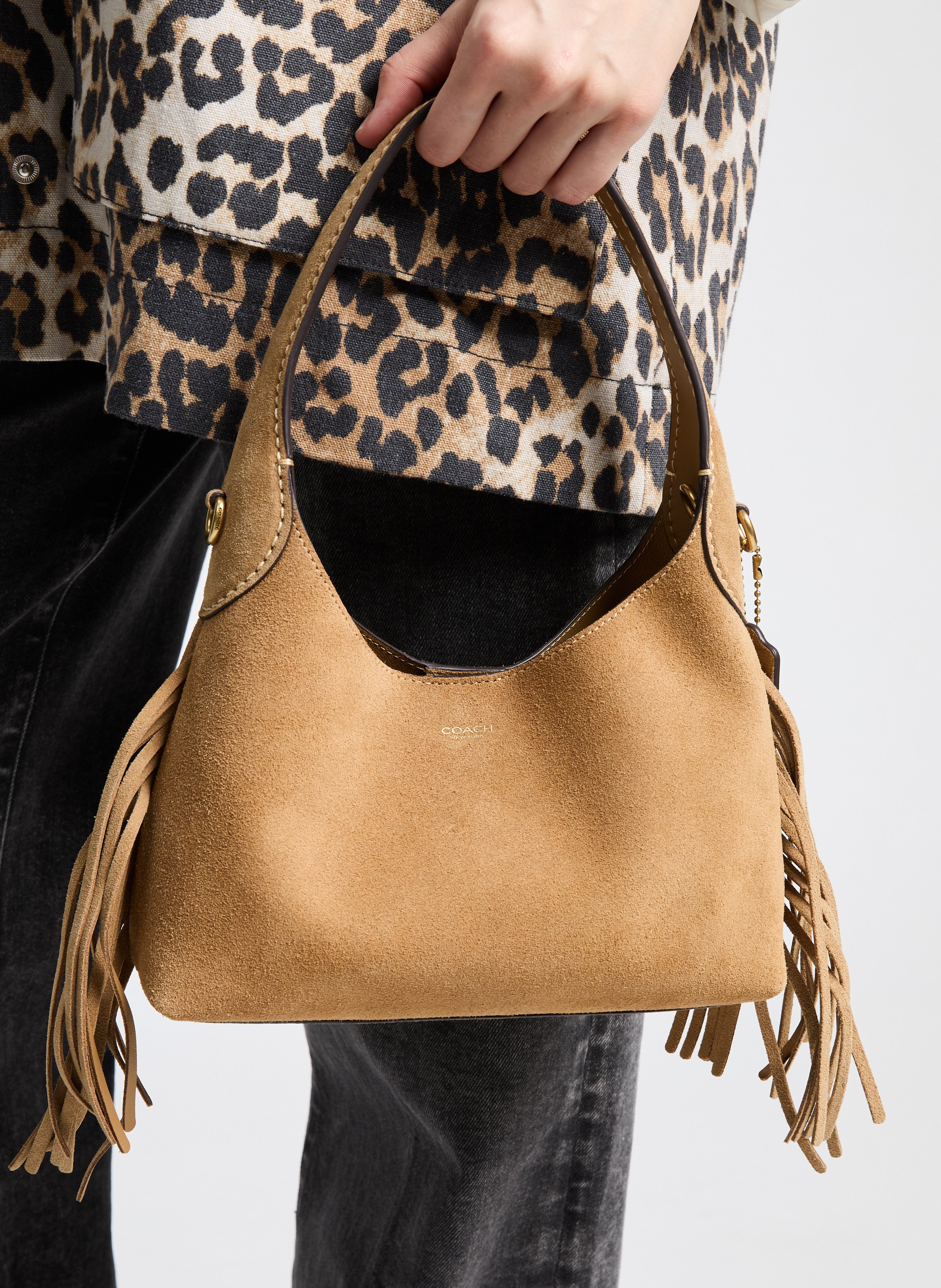 Brooklyn 23 shoulder bag with fringe COACH Brown