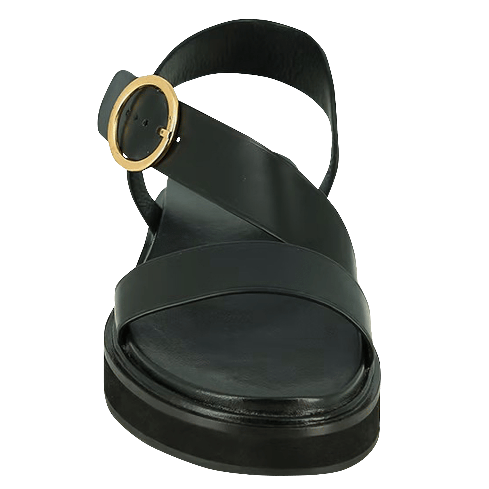 Sandales compensées en cuir wash JONAK Noir