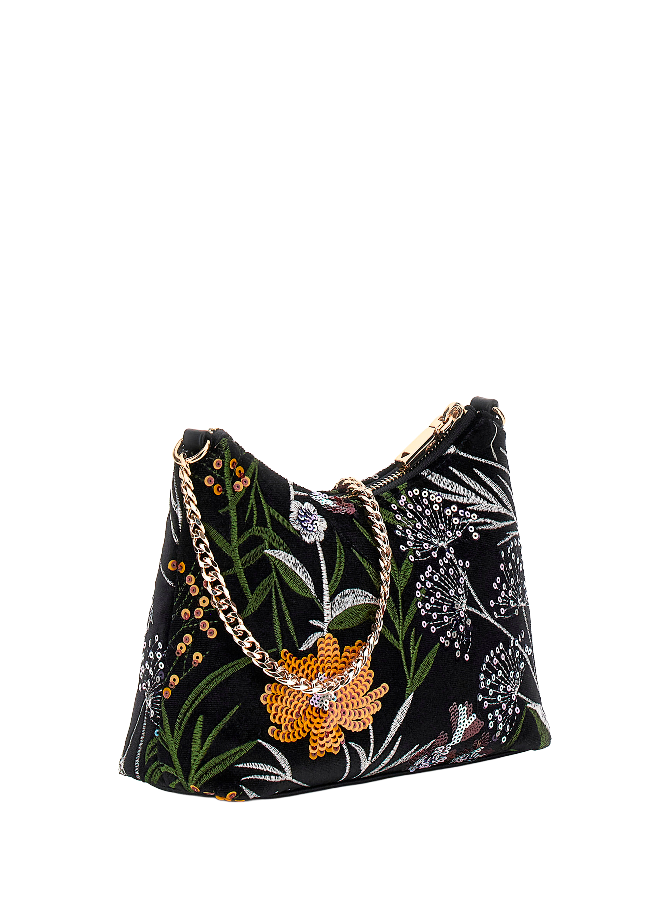 Patterned shoulder bag GUESS Black