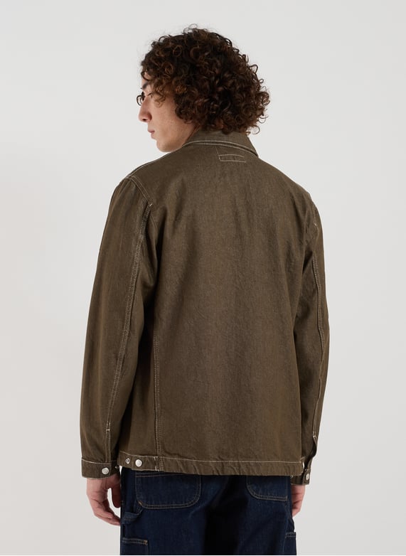 Oversized denim cotton shirt | Brown by REPLAY Oversized denim cotton shirt Brown