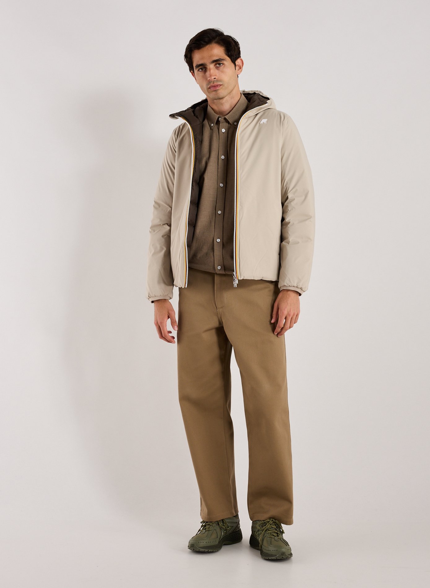 Doudoune réversible à capuche K-WAY Beige
