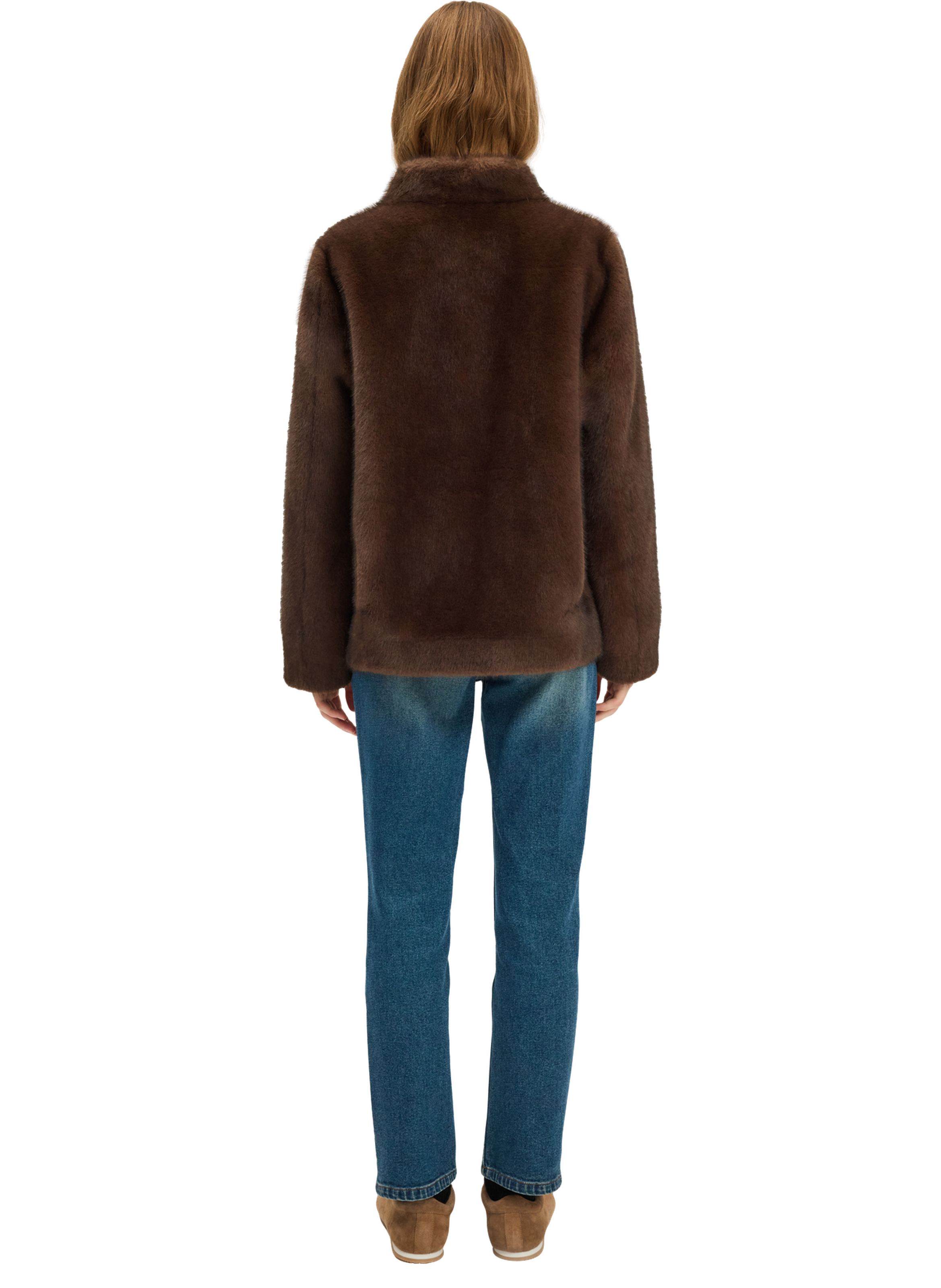 Manteau court en fausse fourrure - maia PABLO Marron