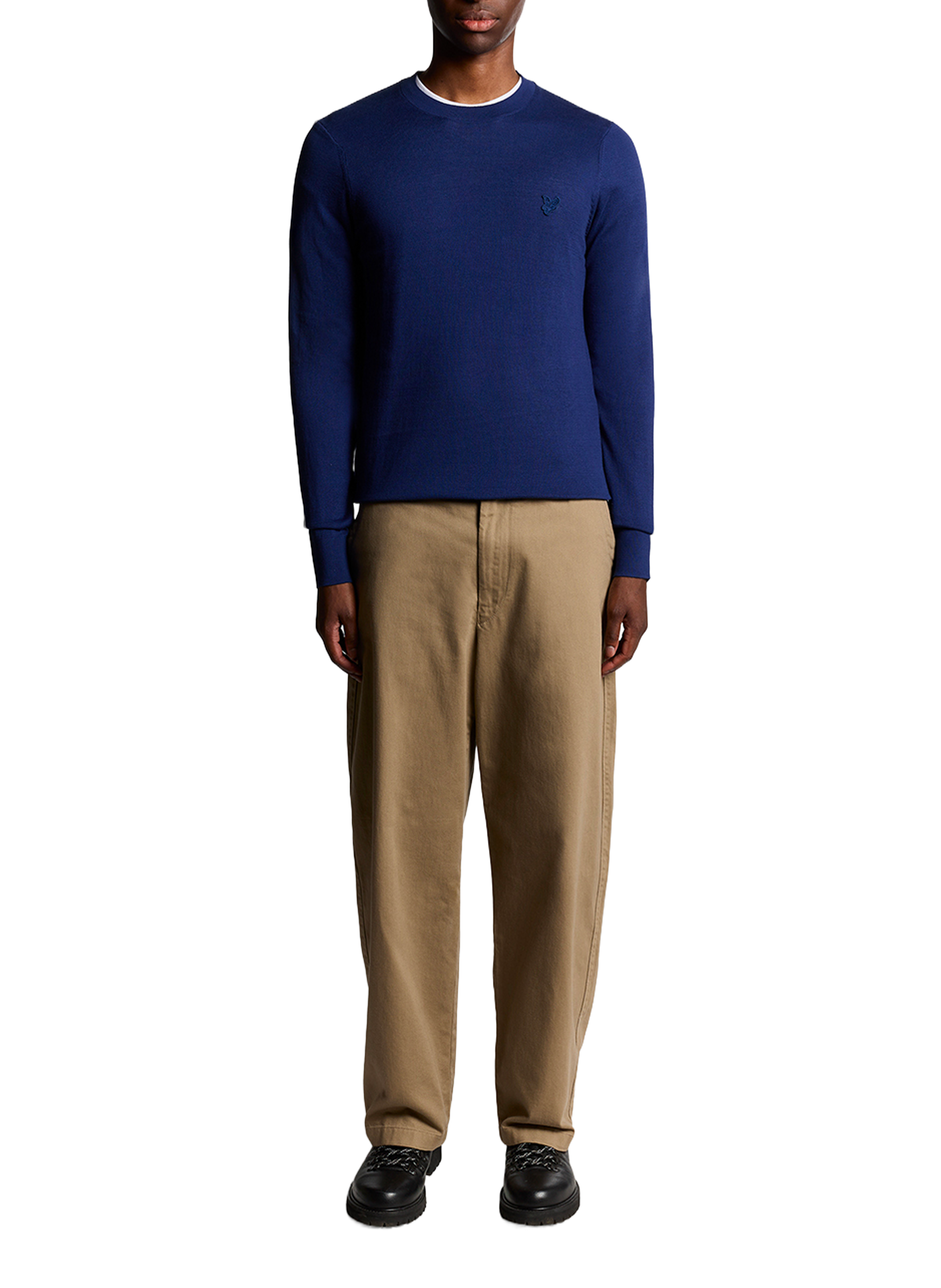 Pull en coton LYLE & SCOTT Bleu