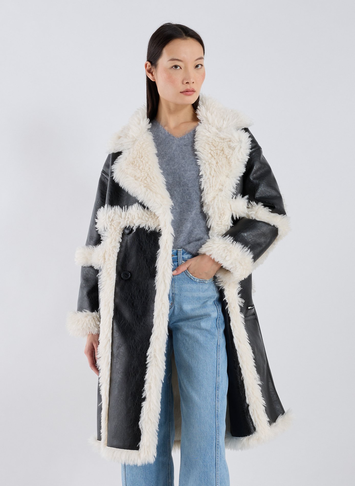 OOF WEAR Manteau réversible col tailleur Multicolore