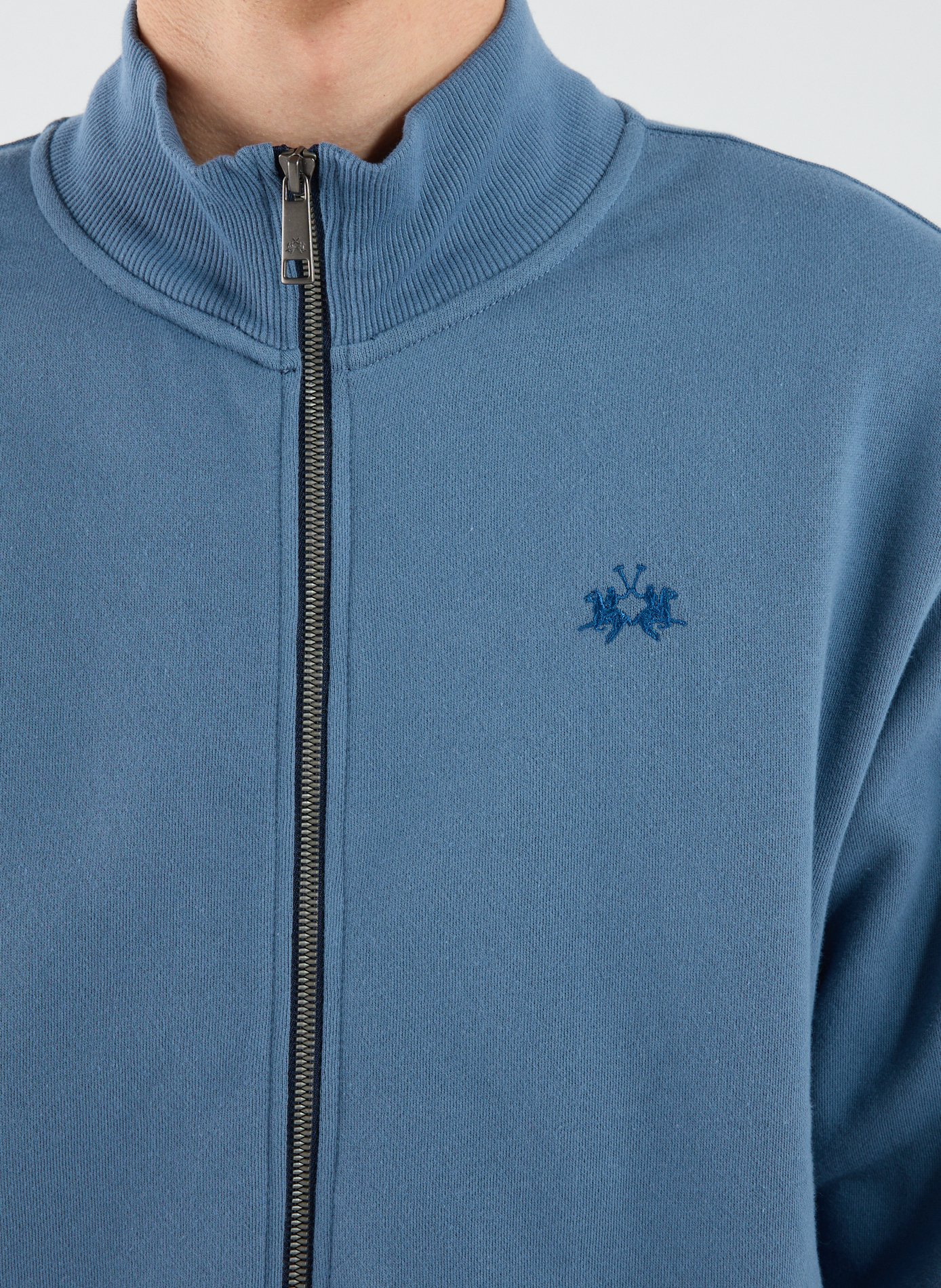 Gilet col montant en coton LA MARTINA Bleu