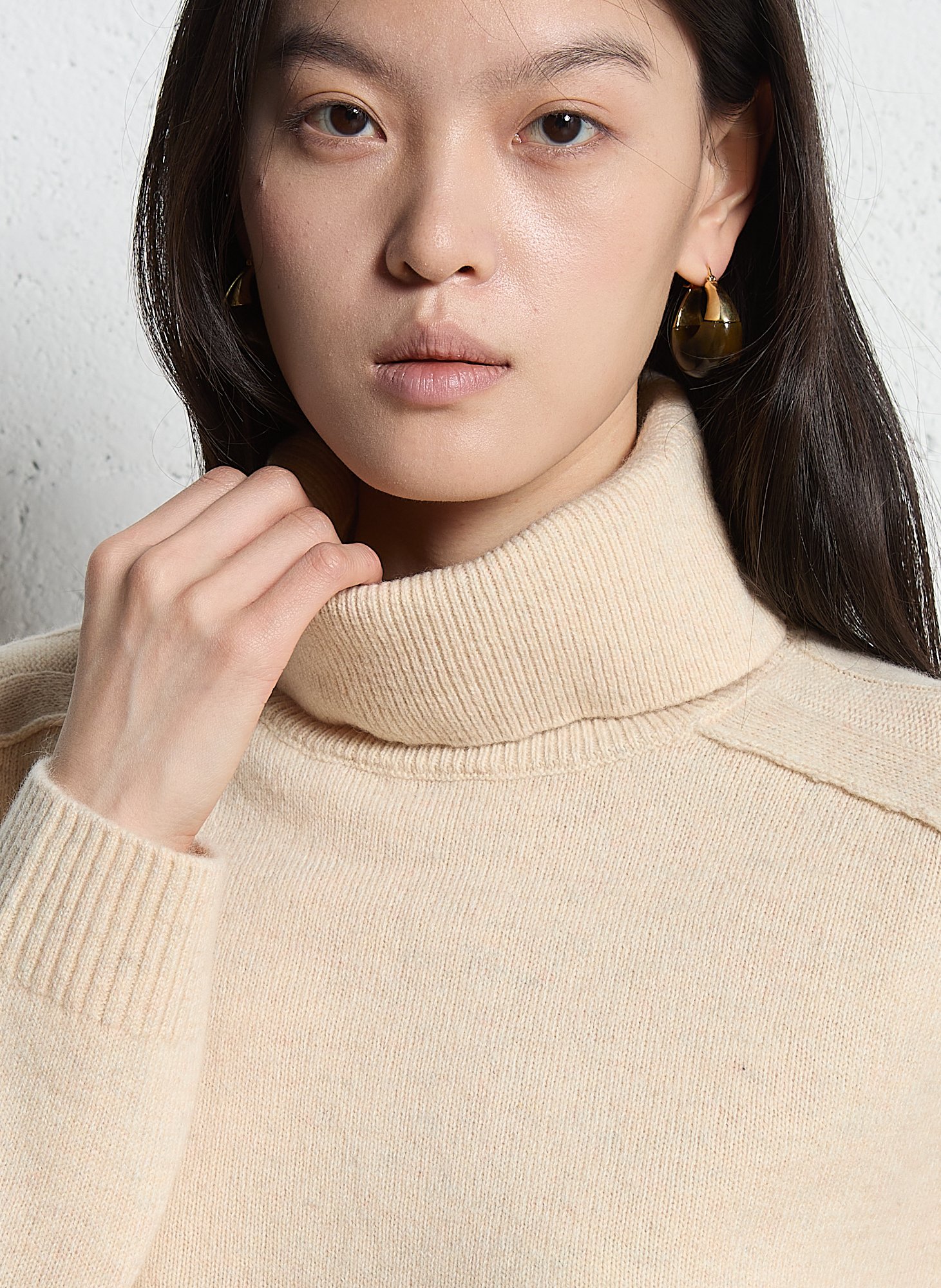 Pull col roulé en laine celestin MAISON 123 Beige