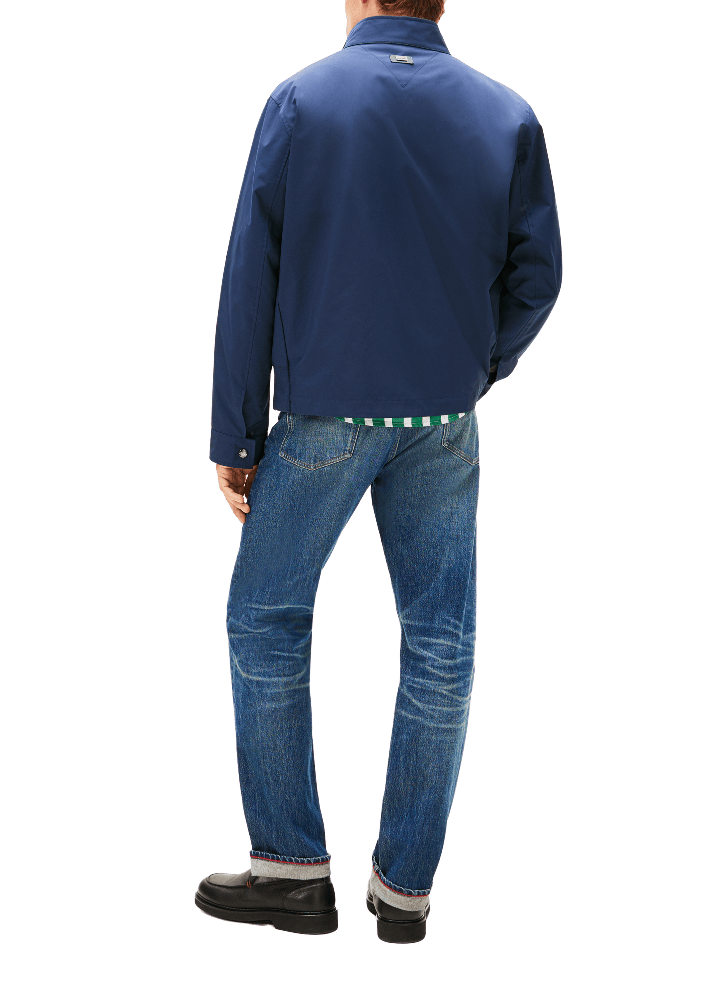 Jacket with high collar and zip TOMMY HILFIGER Blue