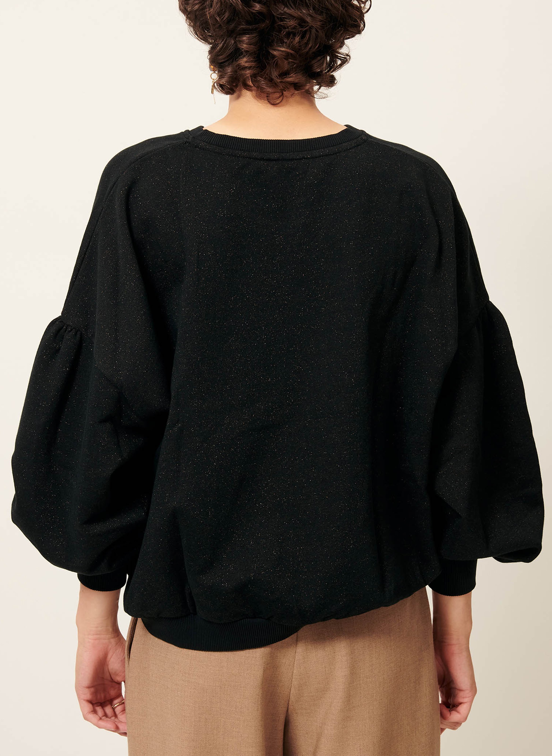 Sweat ample en coton mélangé yunoluz SESSUN Noir