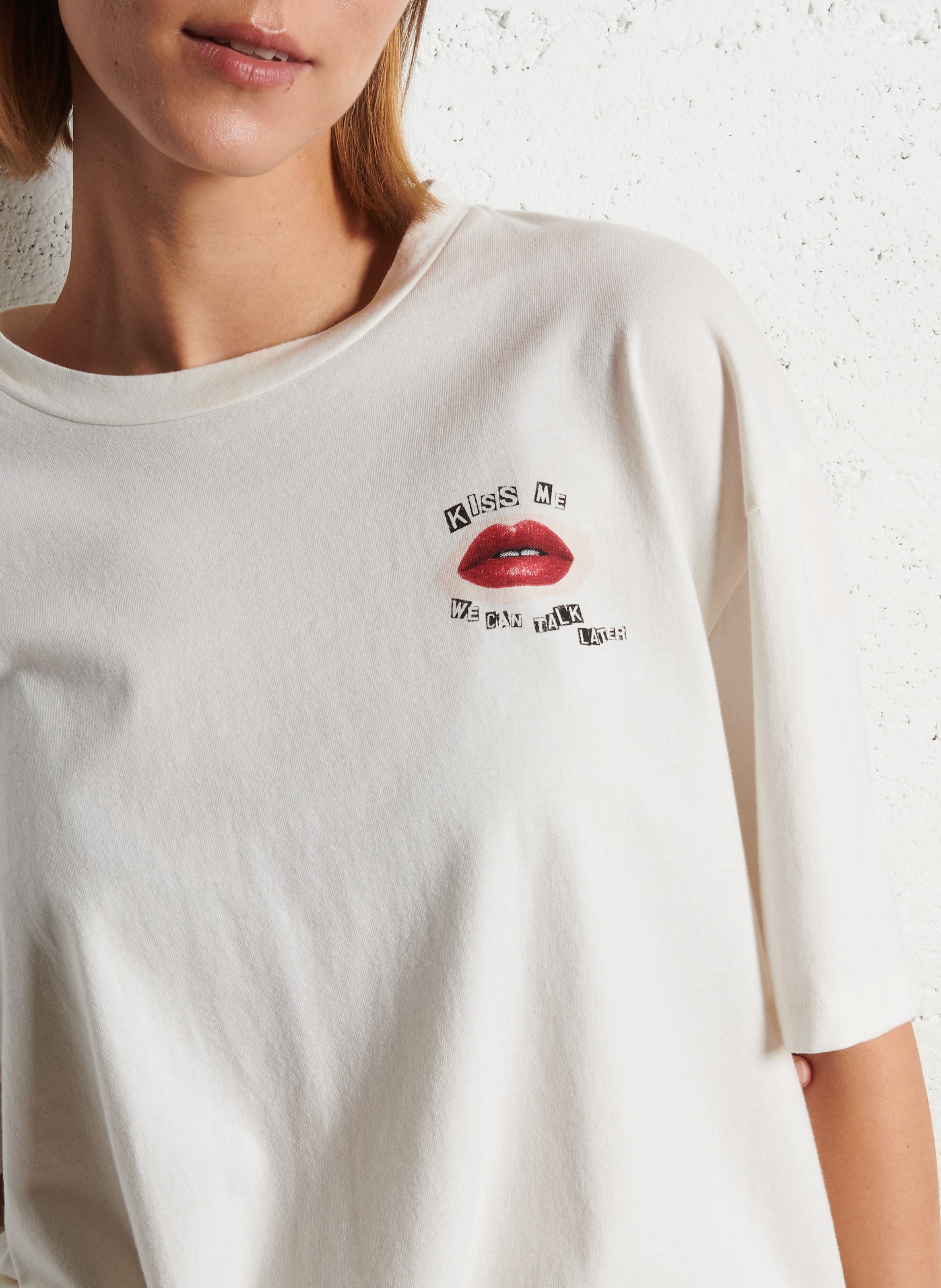 Tee-shirt ample maxi visuel dos IKKS Blanc