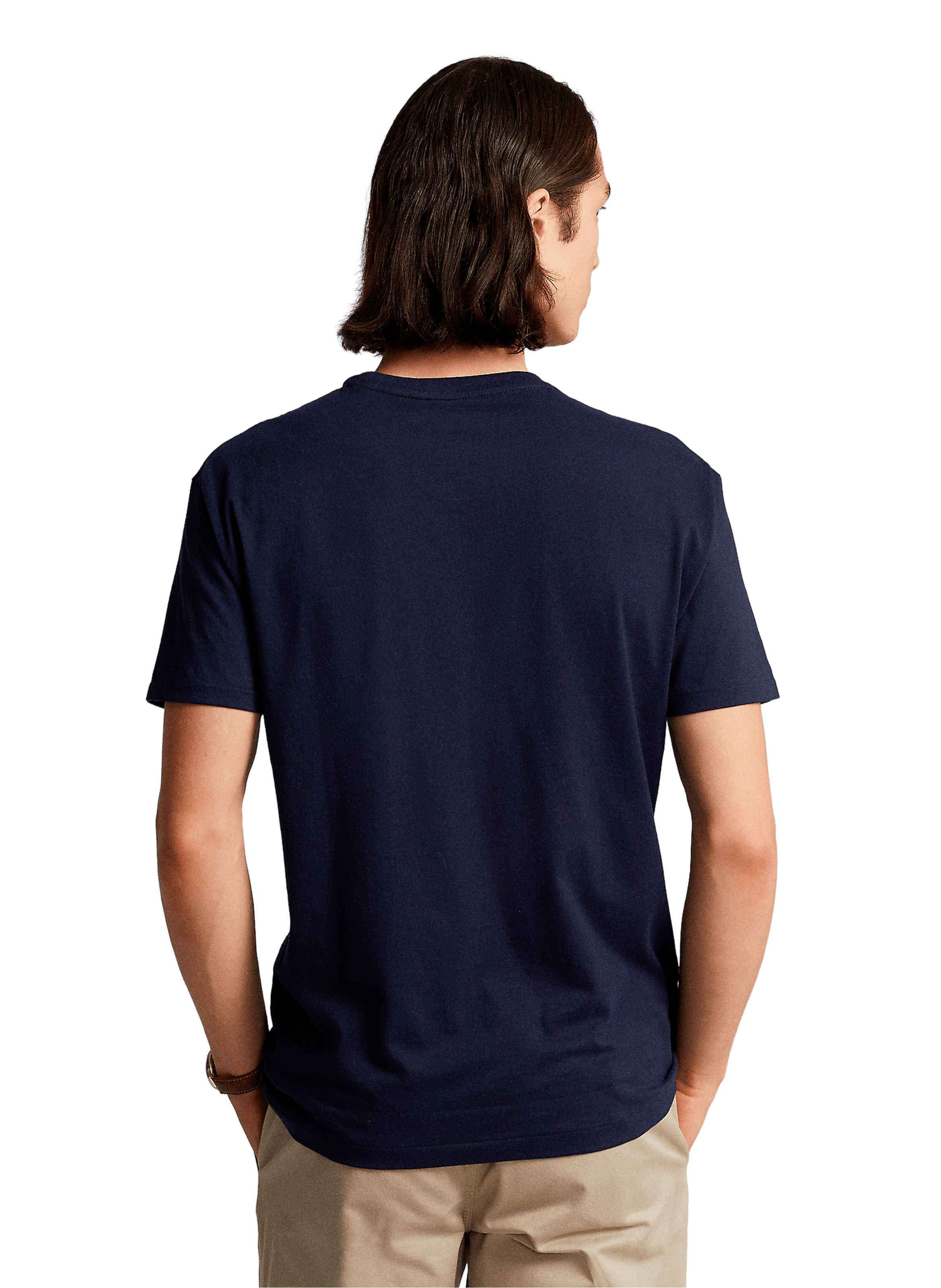 T-shirt slim en coton POLO RALPH LAUREN Bleu