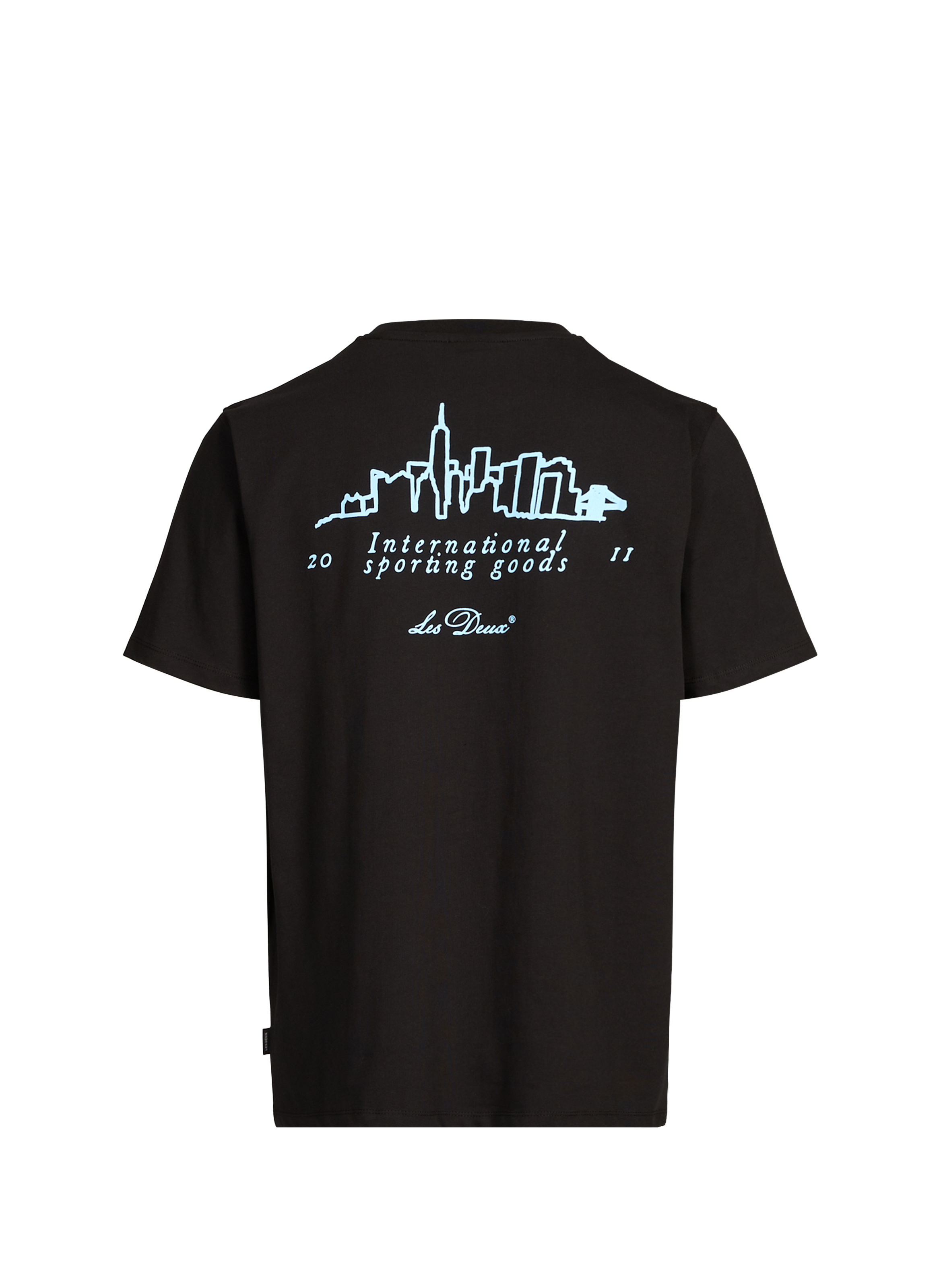 Cotton Print T-shirt LES DEUX Black