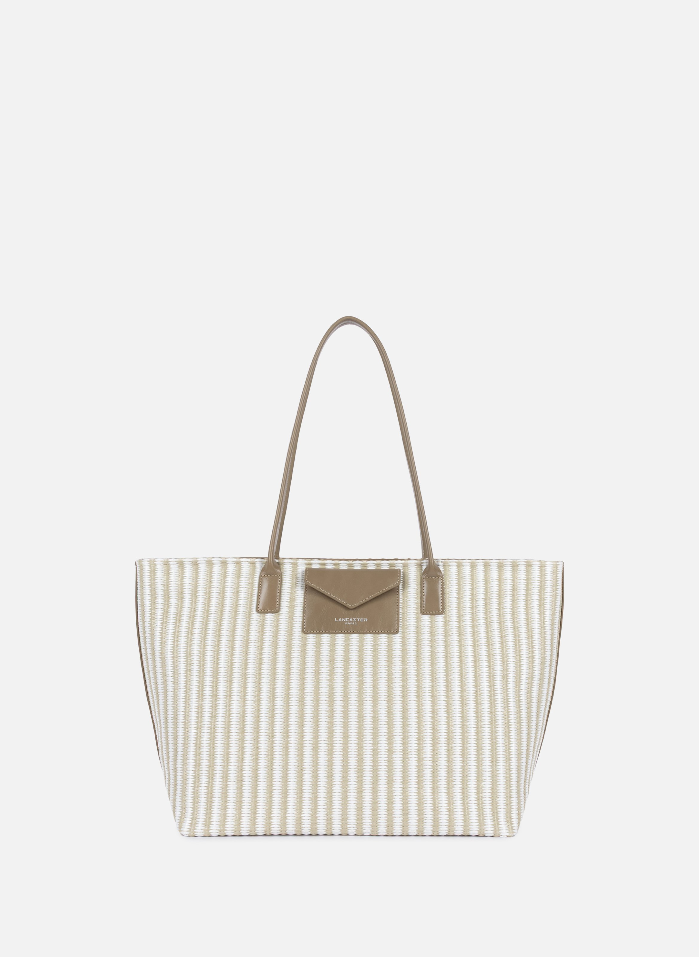 Sac cabas épaule - kba marinière osier LANCASTER Beige
