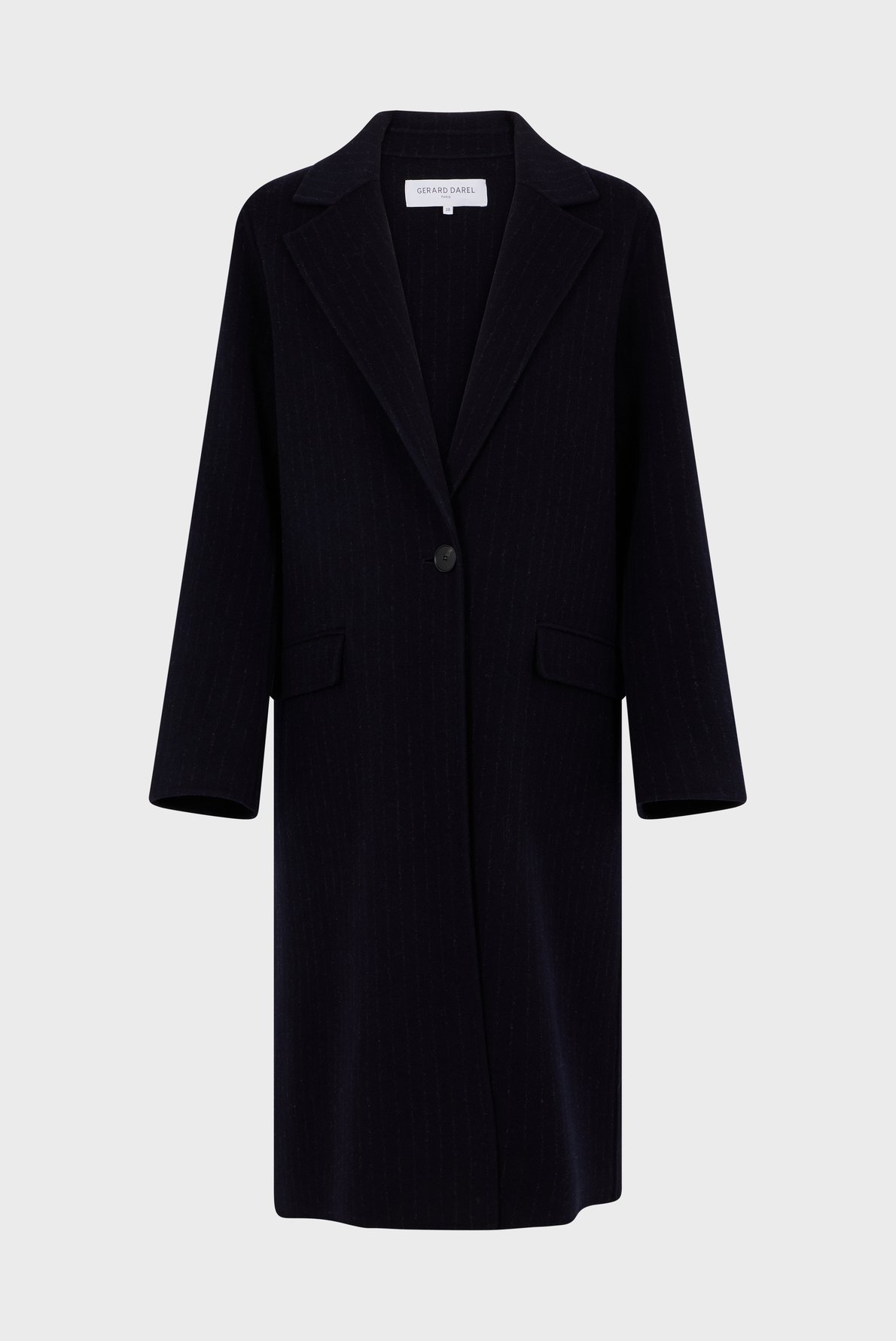 Manteau droit à fines rayures - lassia GERARD DAREL Bleu