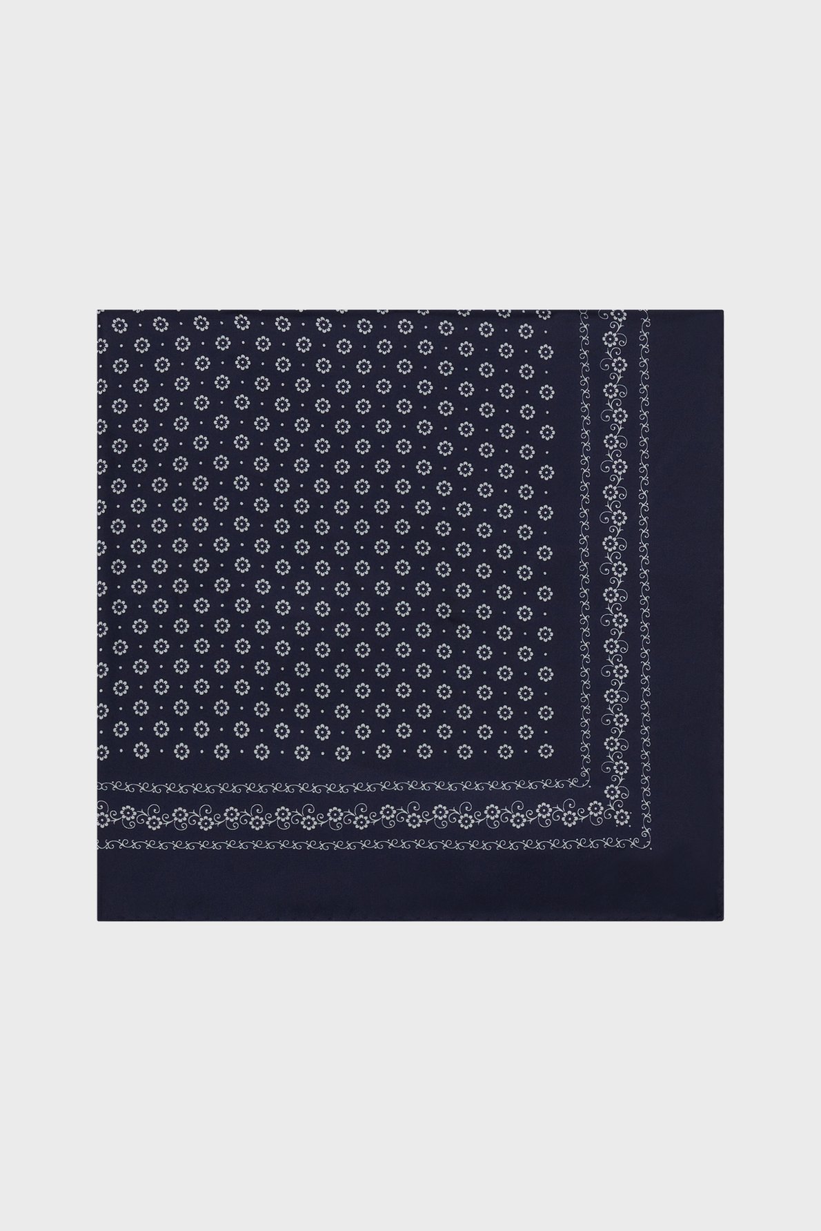 Carré imprimé en soie - felicia PABLO Bleu