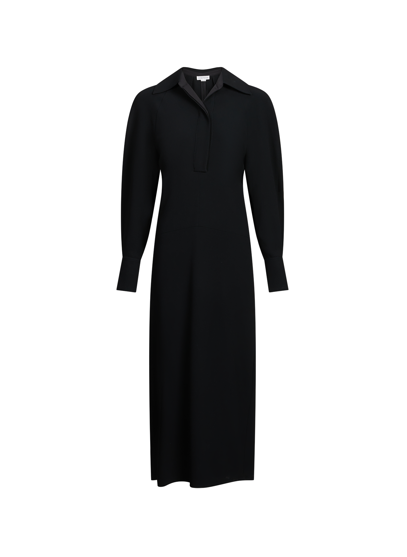 Robe midi cintrée et manches bouffantes VICTORIA BECKHAM Noir