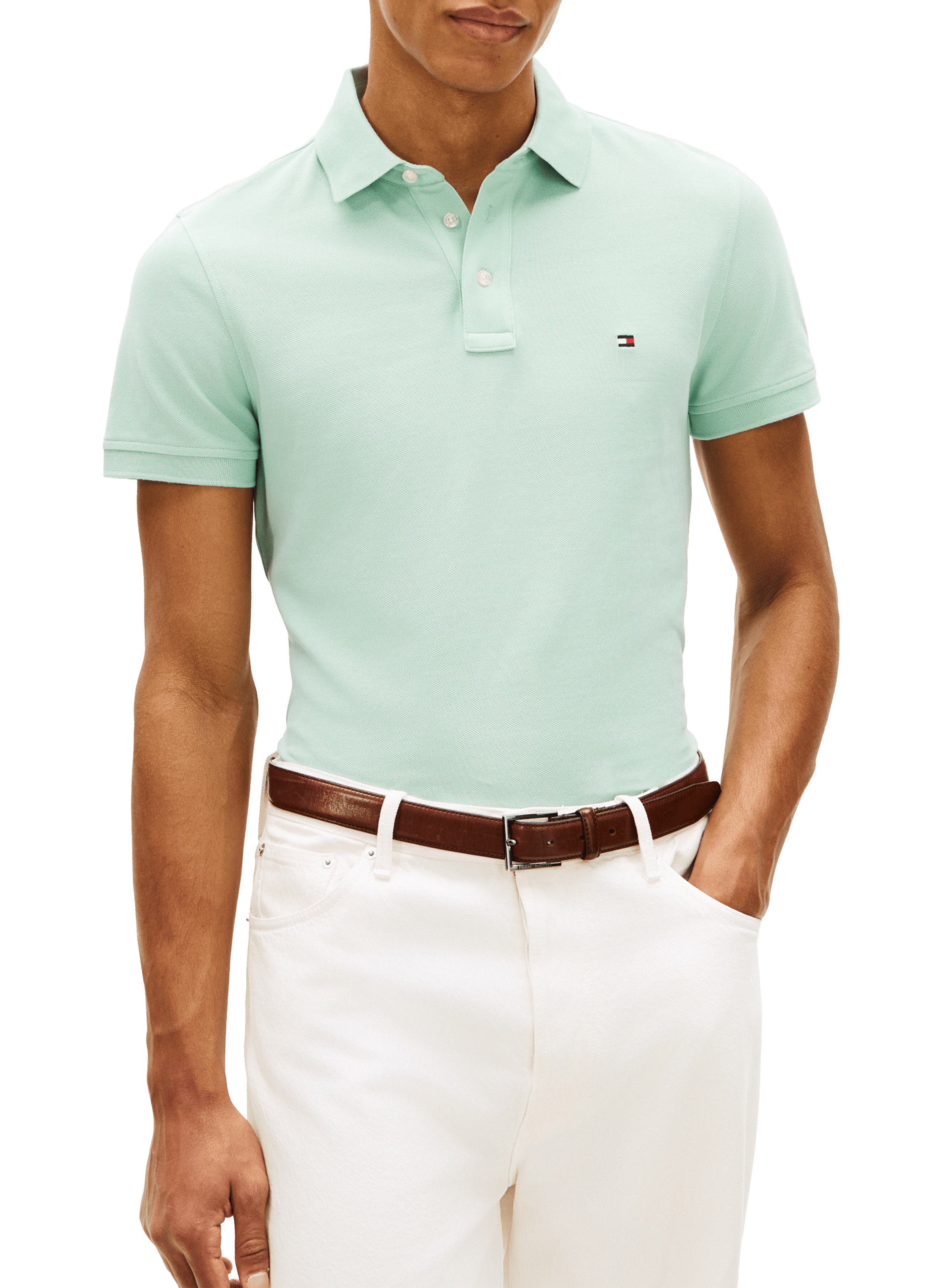 Polo en coton organique  Crushed mint