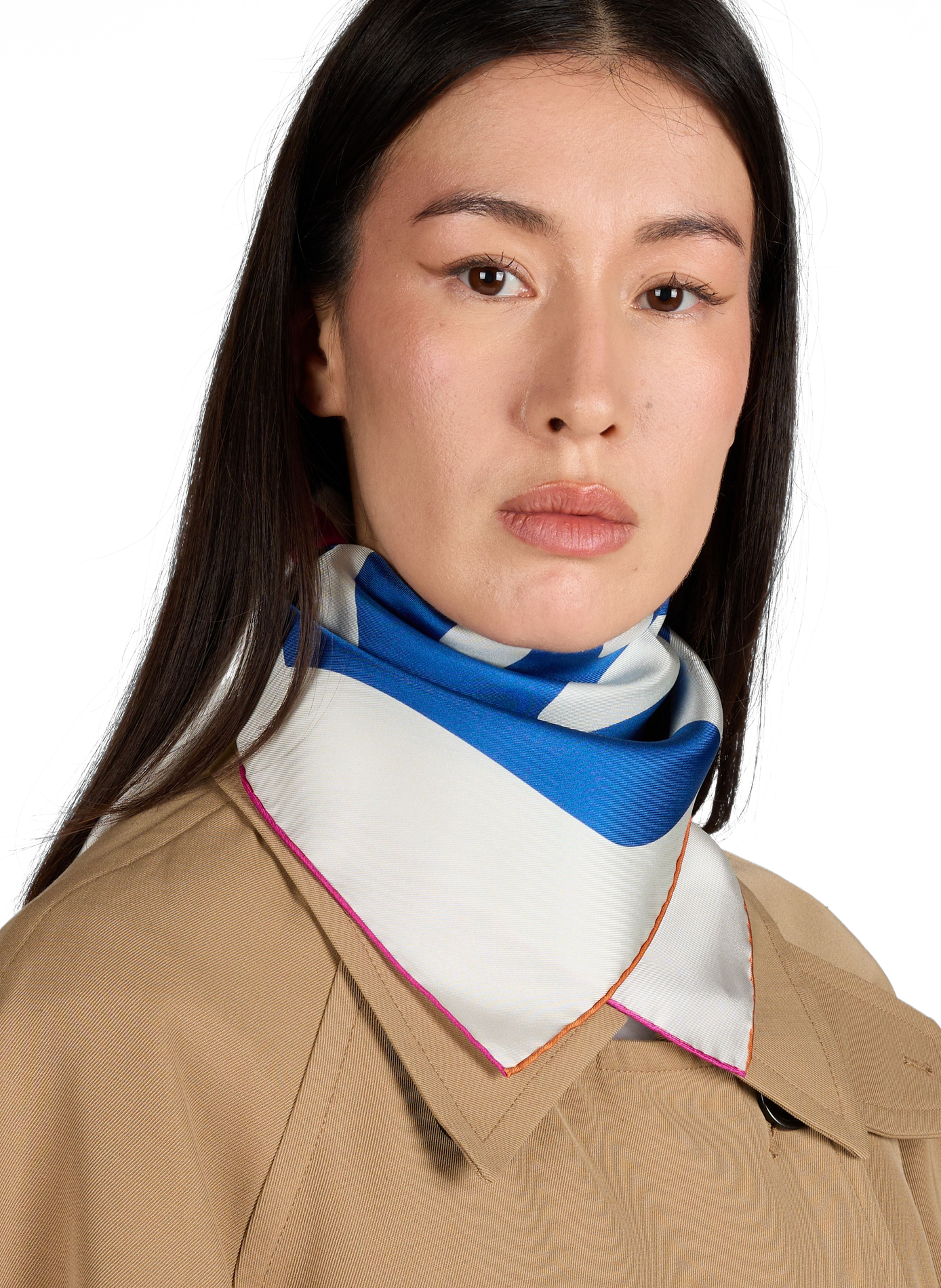 Square Silk Scarf Matisse Winter PETRUSSE Multicolour