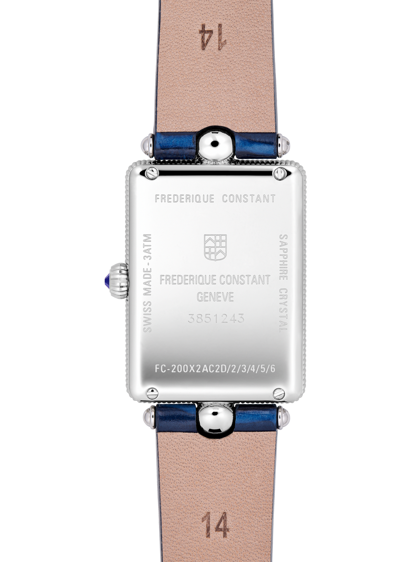 Montre quartz Classics art deco en cuir FREDERIQUE CONSTANT Blanc