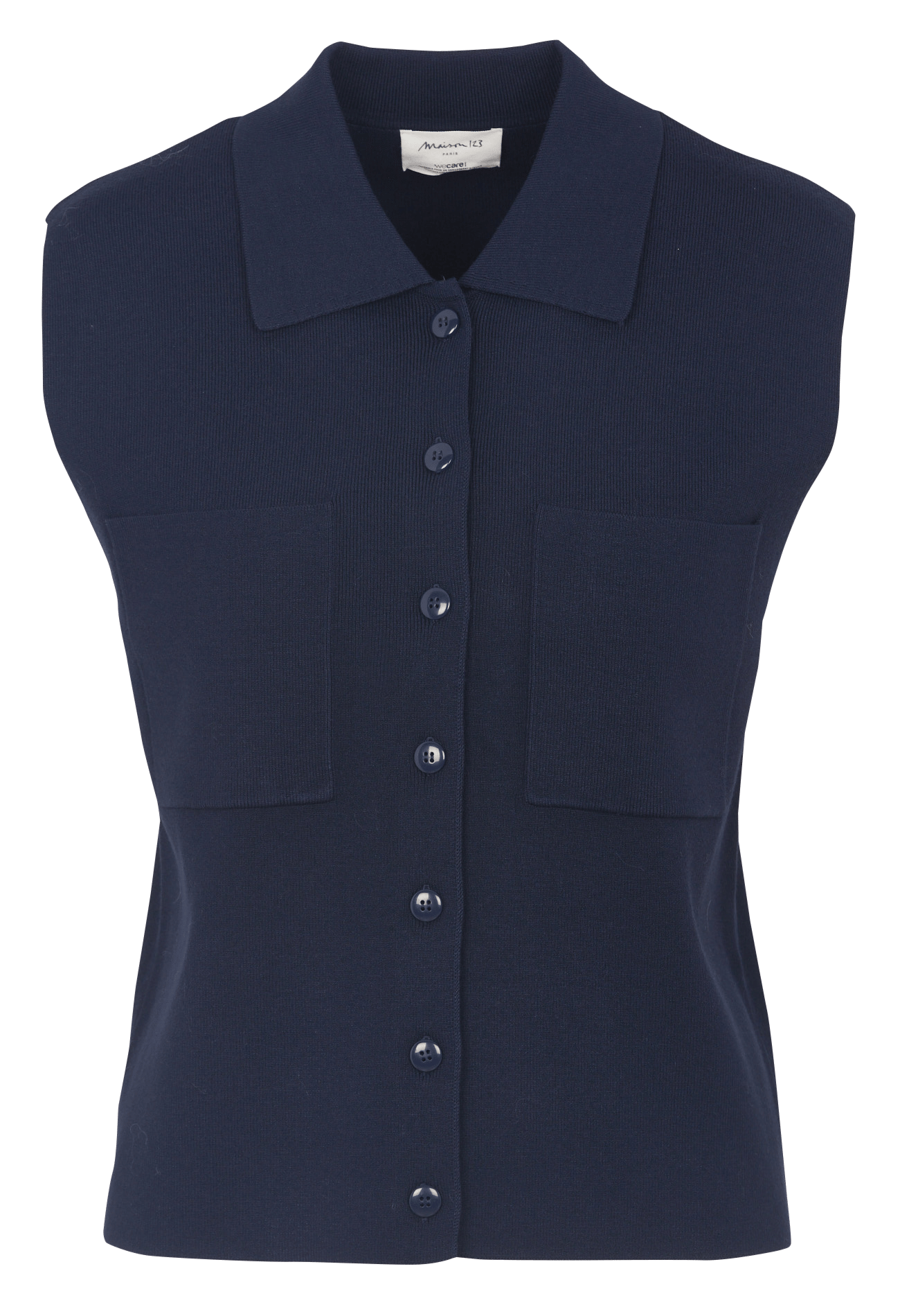 Gilet col classique petra MAISON 123 Bleu