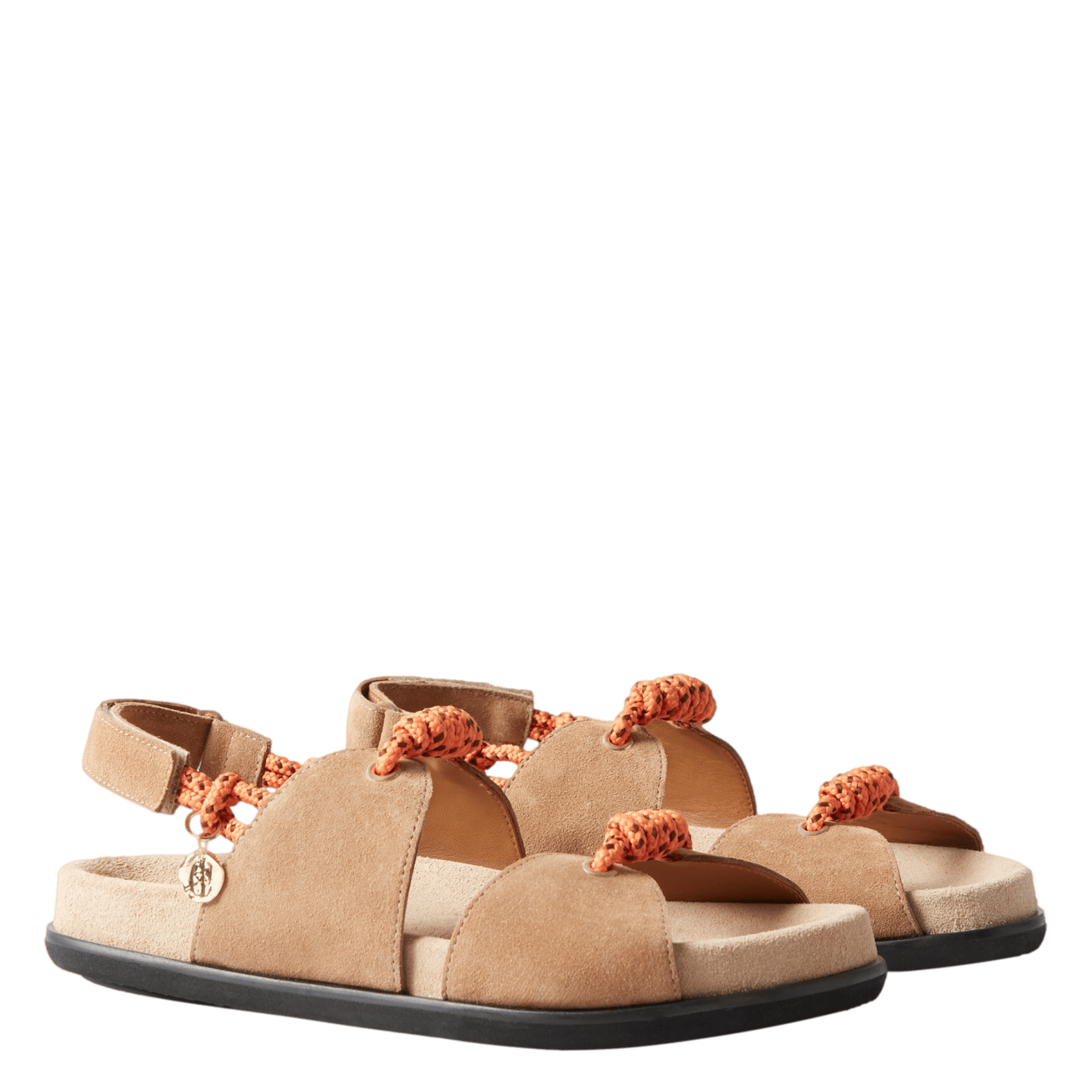 Sandales plates en cuir CLAUDIE PIERLOT Beige