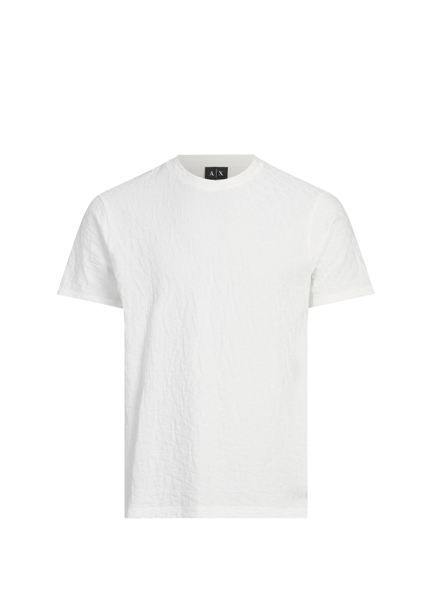 T-shirt logotypé à col rond en coton ARMANI EXCHANGE Blanc