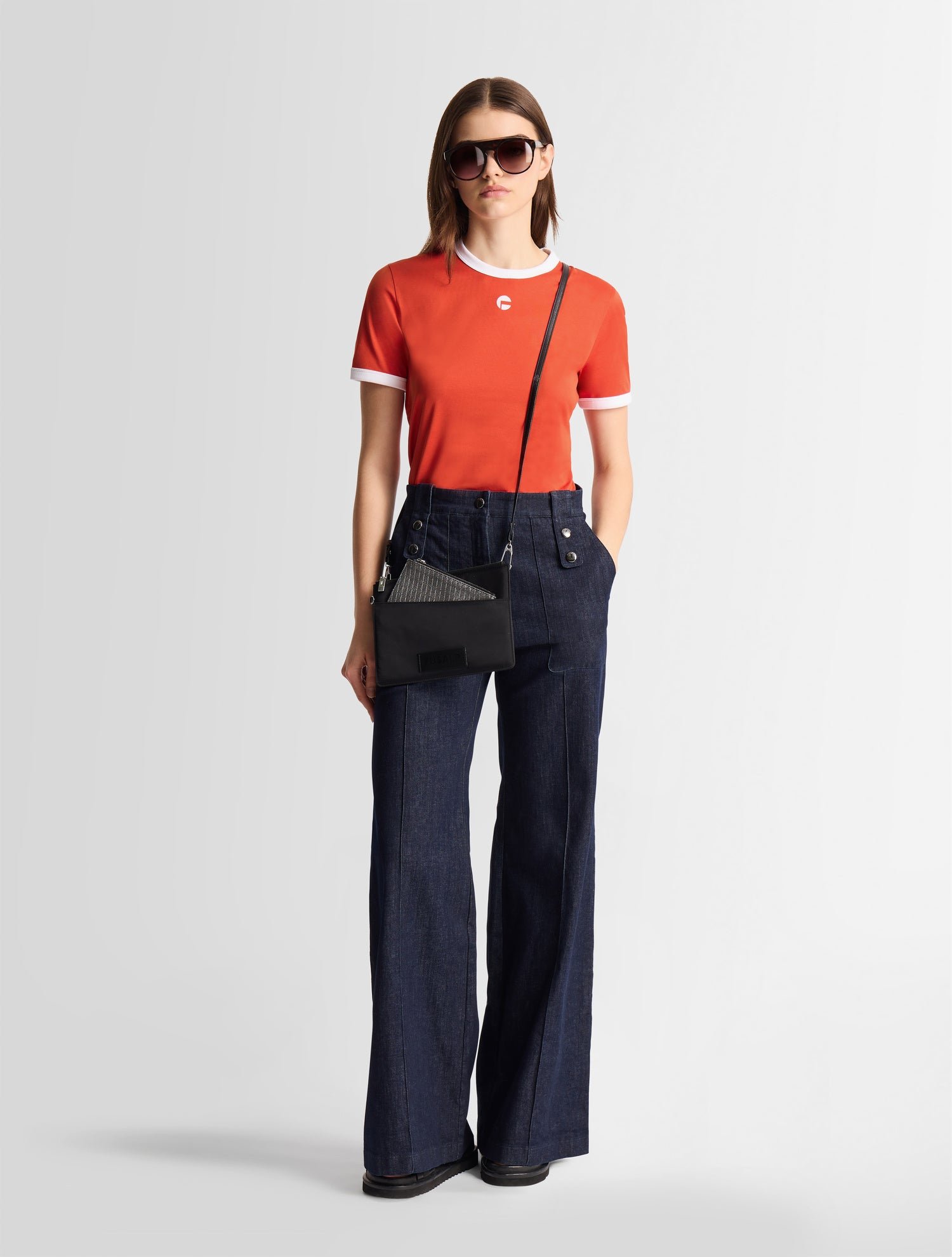 T-shirt tanixa col rond coupe regular FUSALP Orange