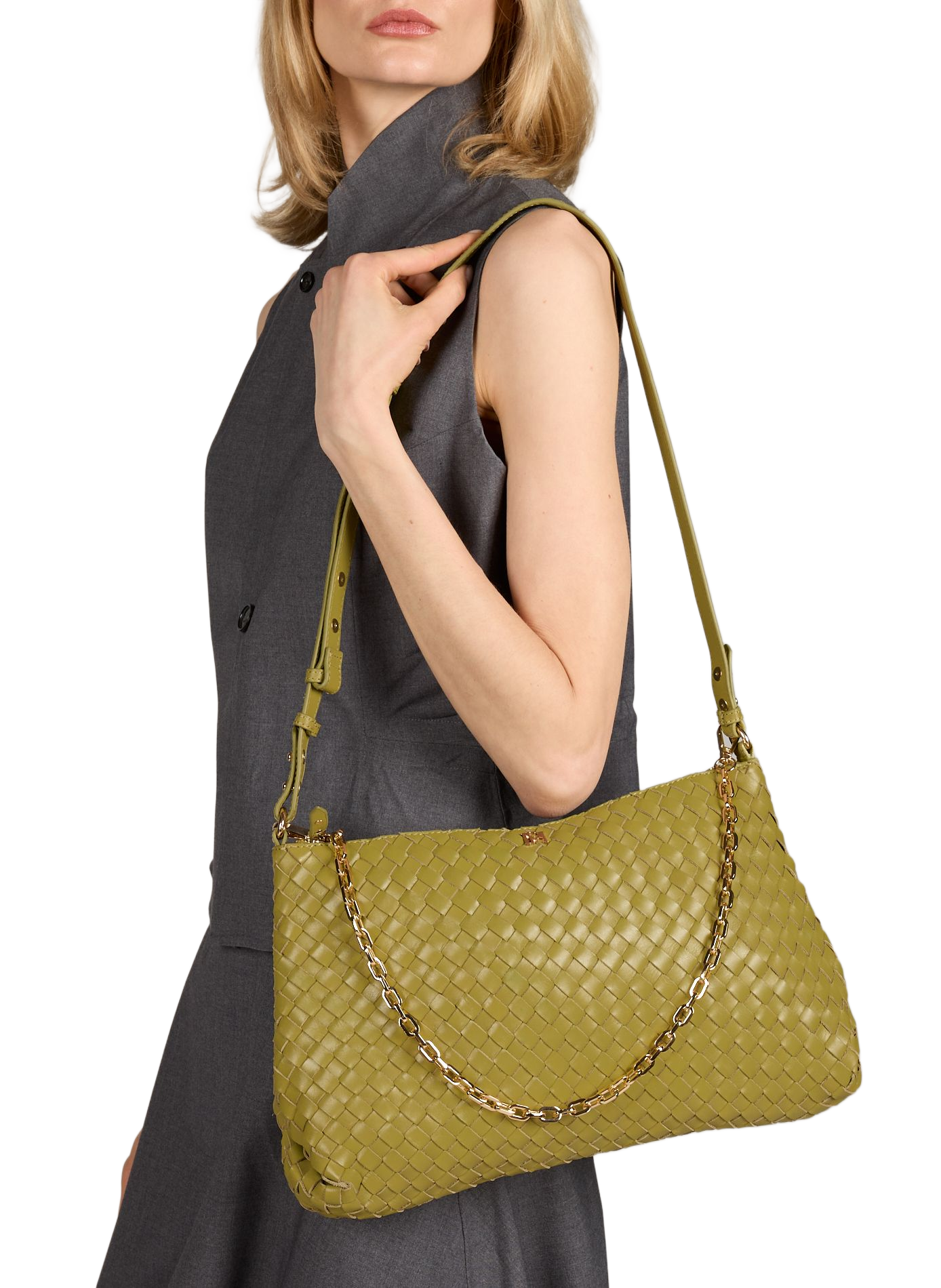 Sac à main Serion en cuir  PETITE MENDIGOTE Vert