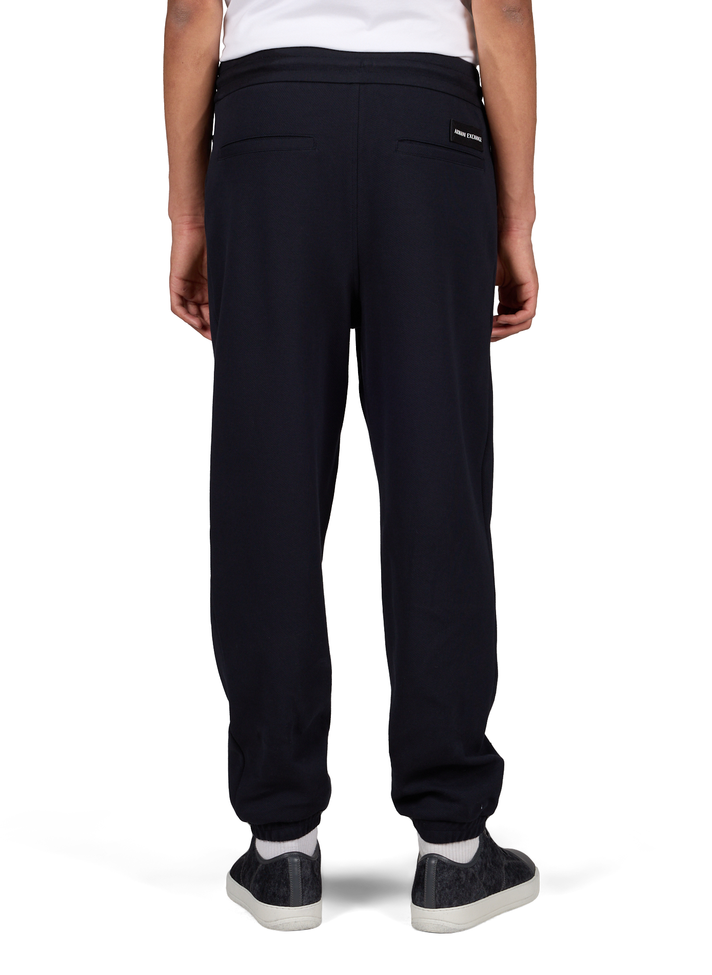 Loose-Fit Cotton Blend Trousers ARMANI EXCHANGE Blue