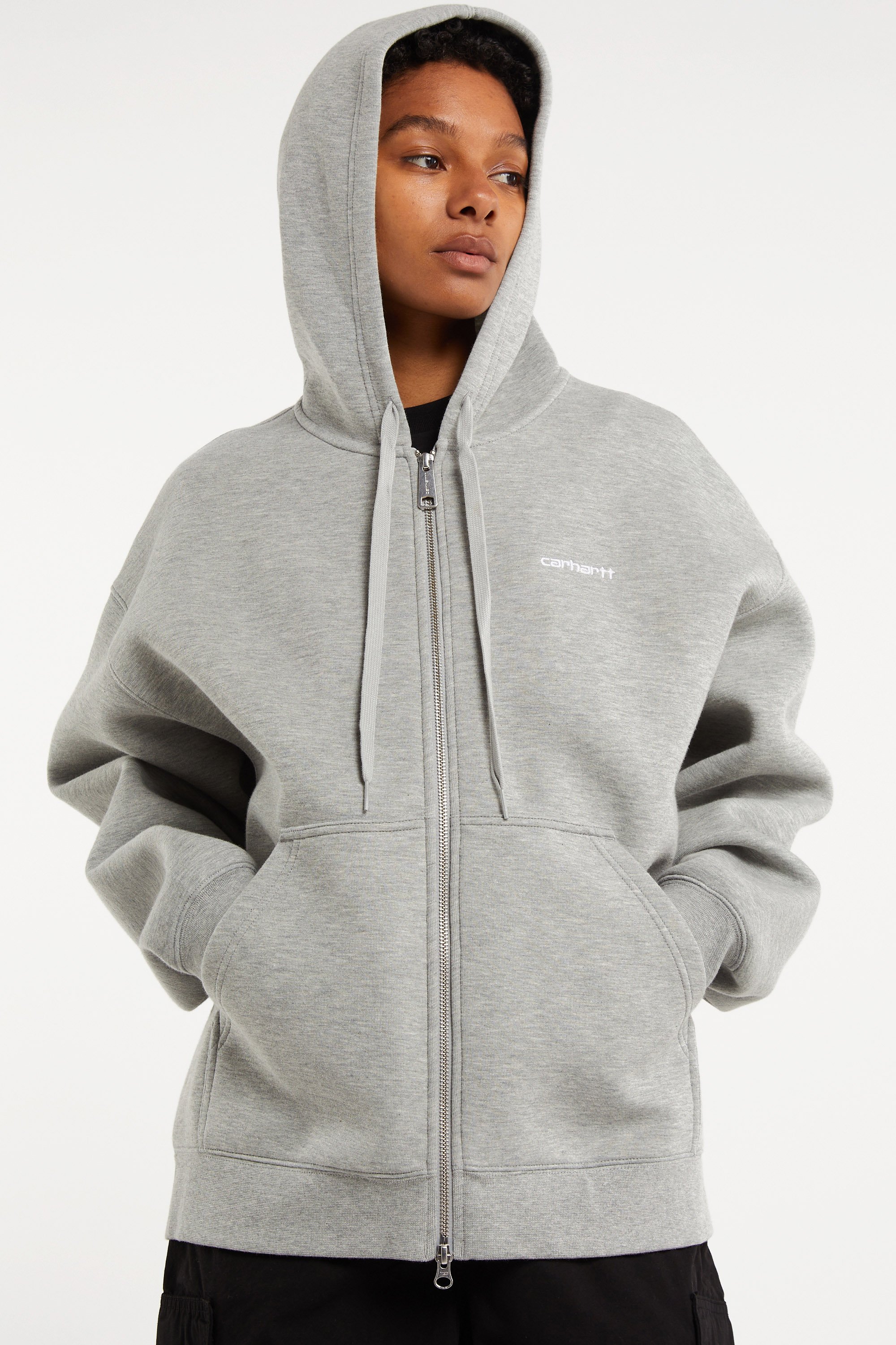 Hoodie zippé w' hooded alda jacket CARHARTT WIP Gris