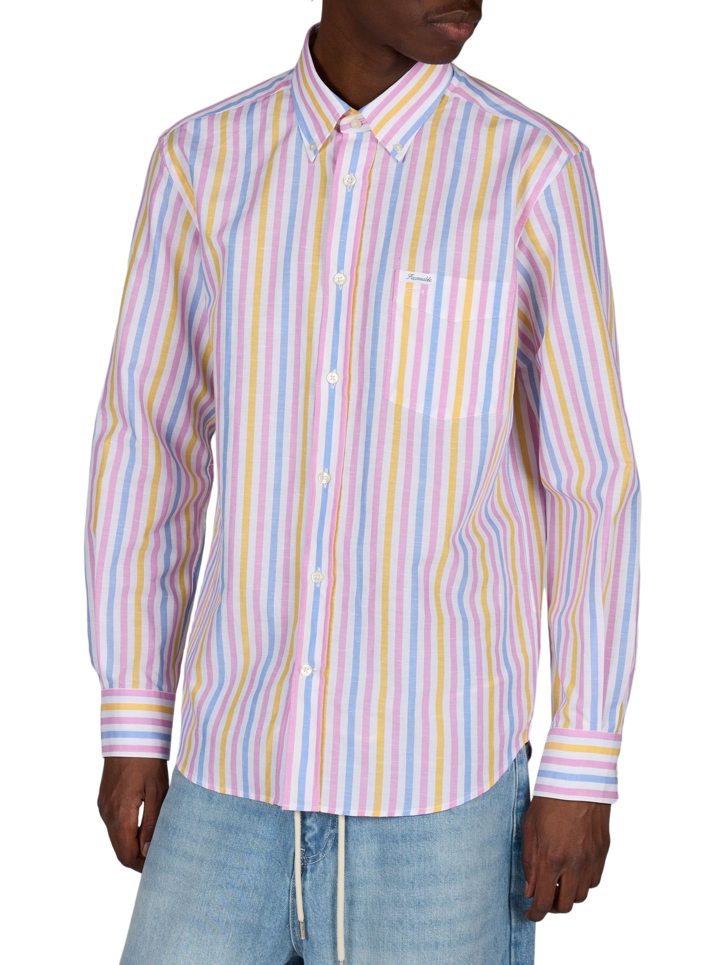 Linen shirt FACONNABLE Pink